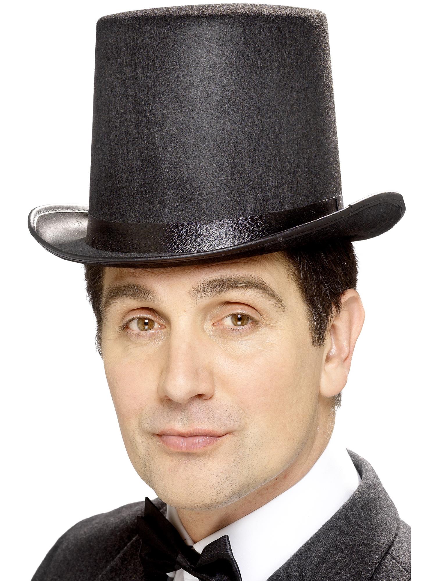 Stovepipe Topper Hat, Black