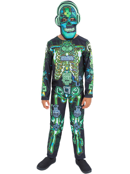 Skeleton Gamer Costume, Glow in the Dark