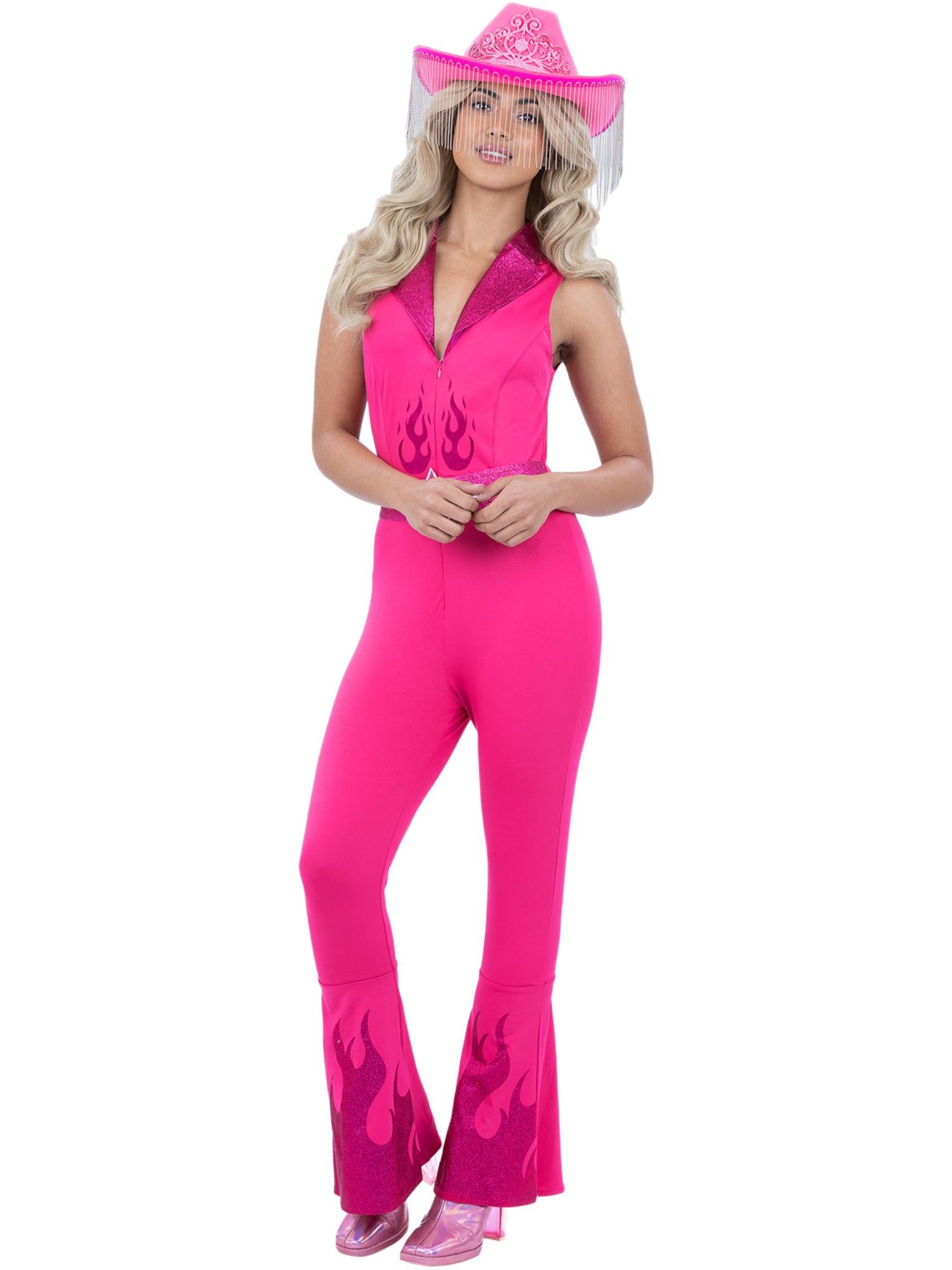 Roze, glamoureuze cowgirl-kostuum
