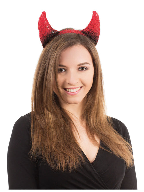 Devil Horns Black/Red On Band