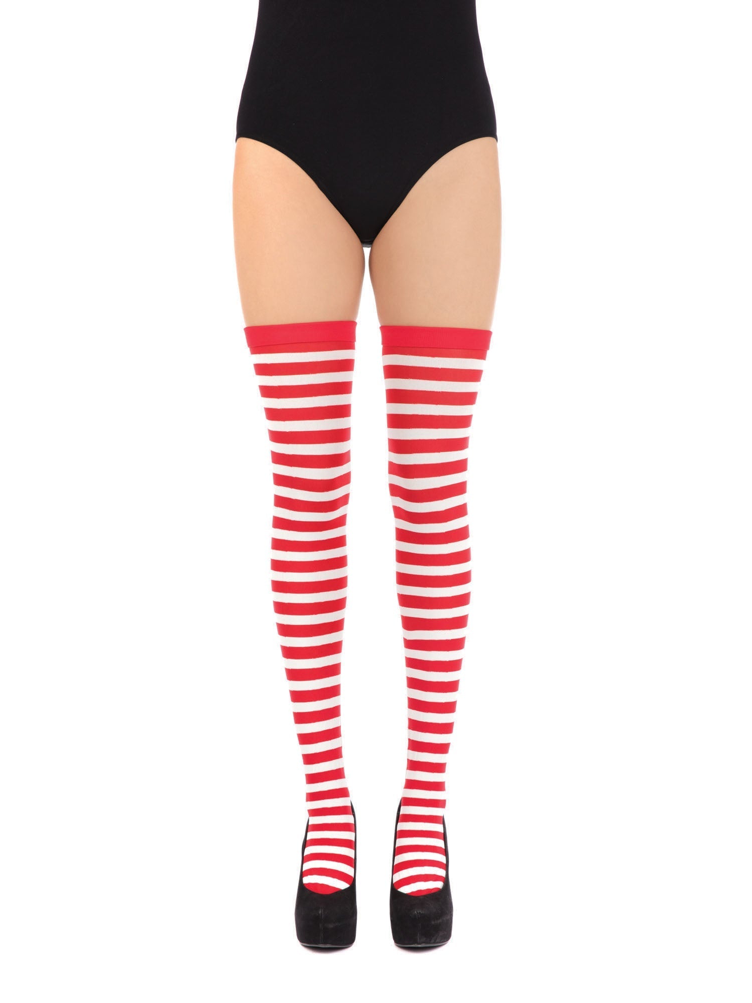 Striped Stockings - Red/White