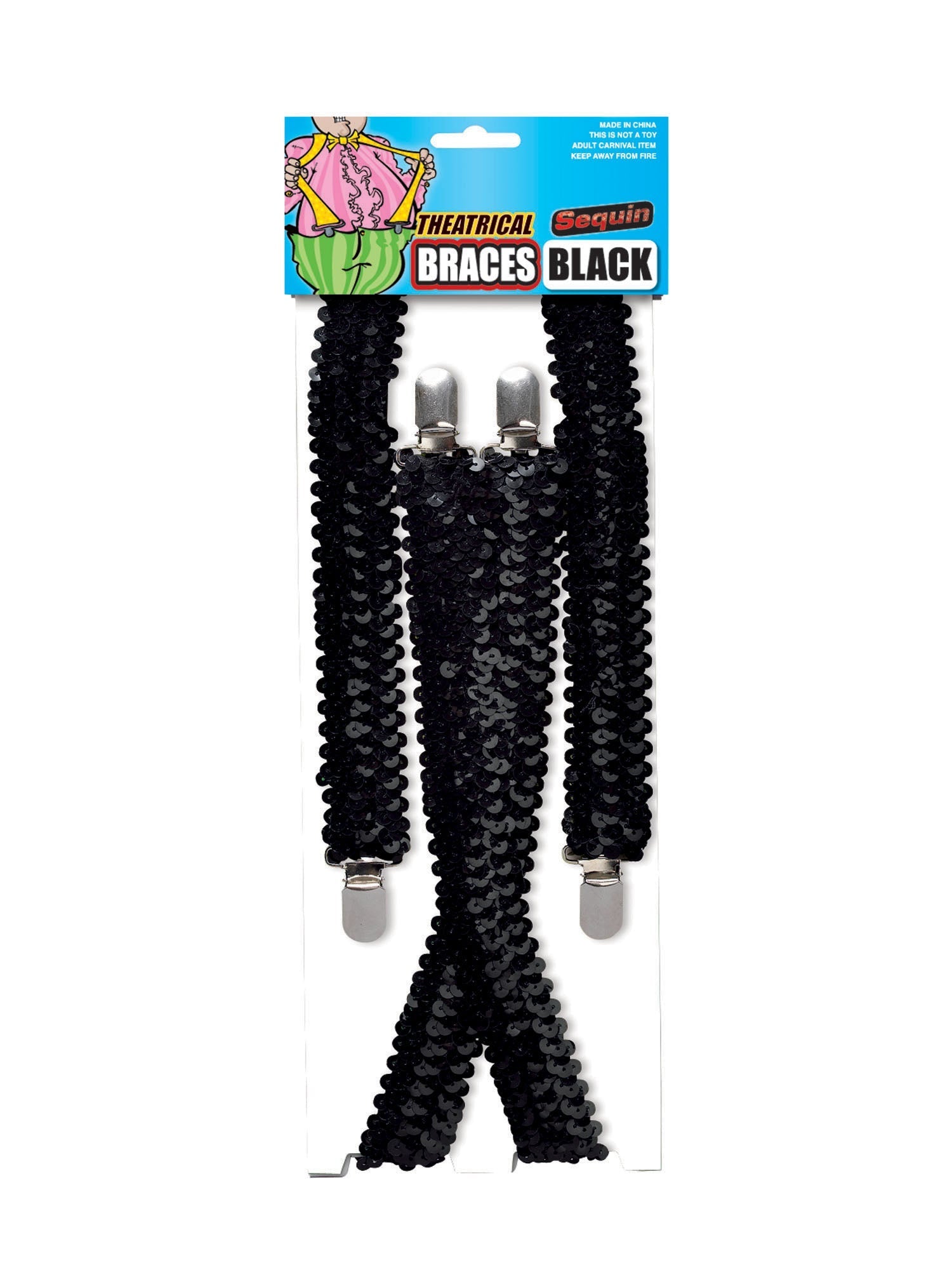 Sequin Braces Black
