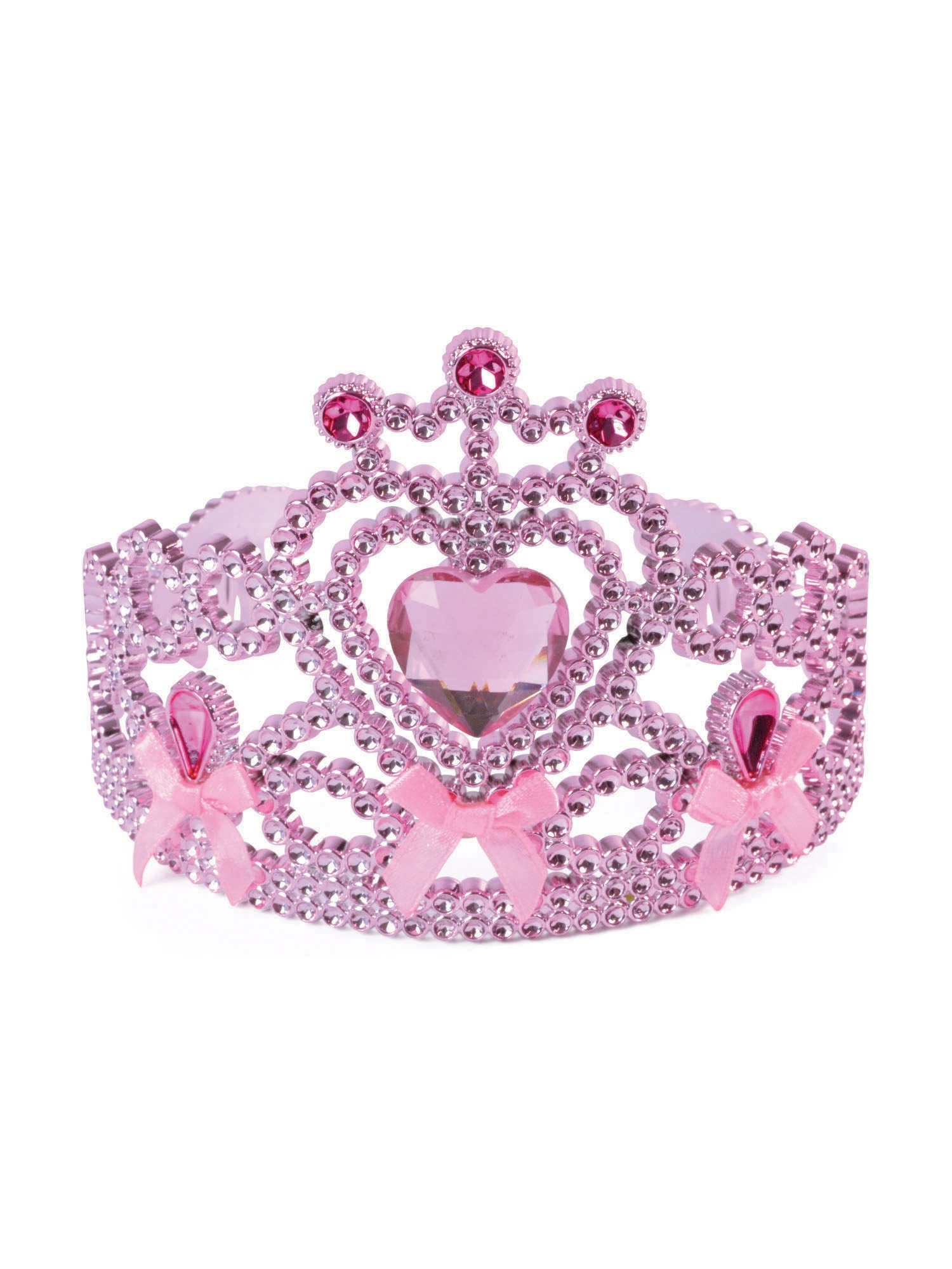 Pink Tiara With Ribbon Bow Ties