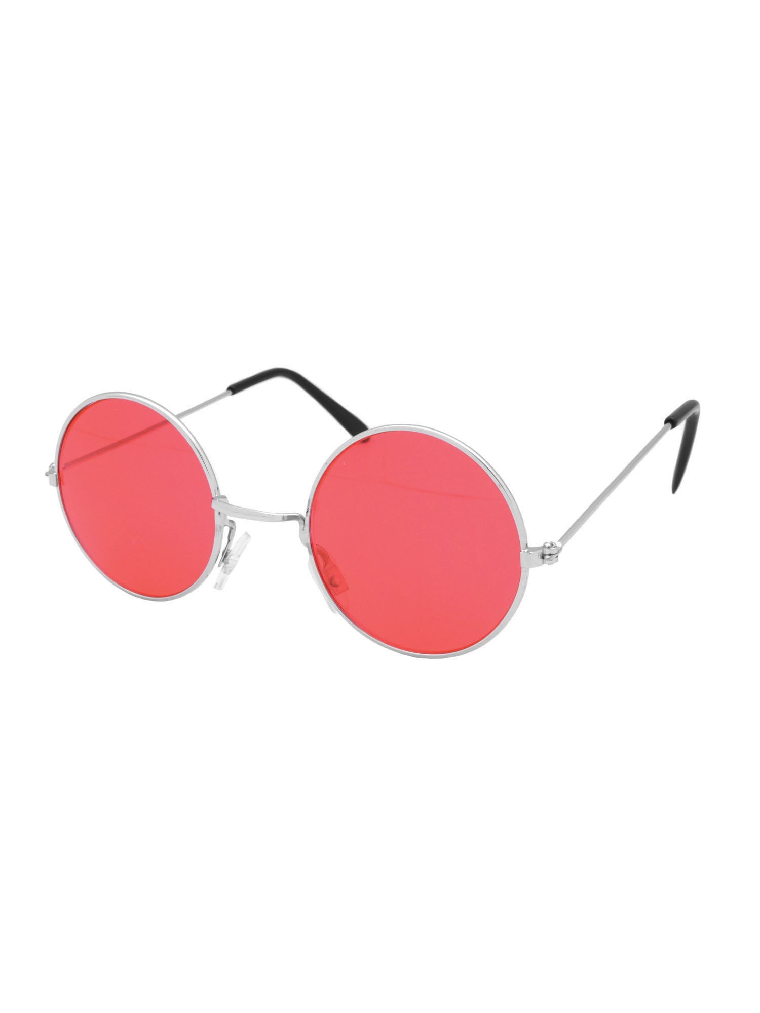 Lennon Glasses - Red/Silver Frame