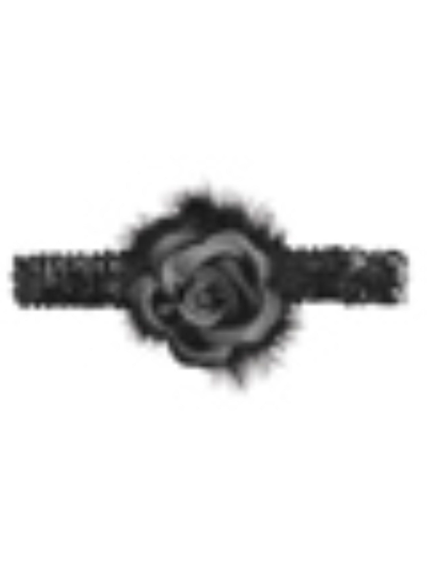 Schwarzer Flapper-Stirnband mit Rose Boa