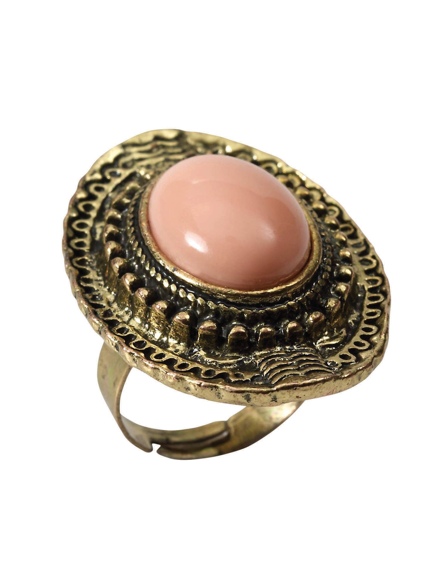 Ring met roze steen