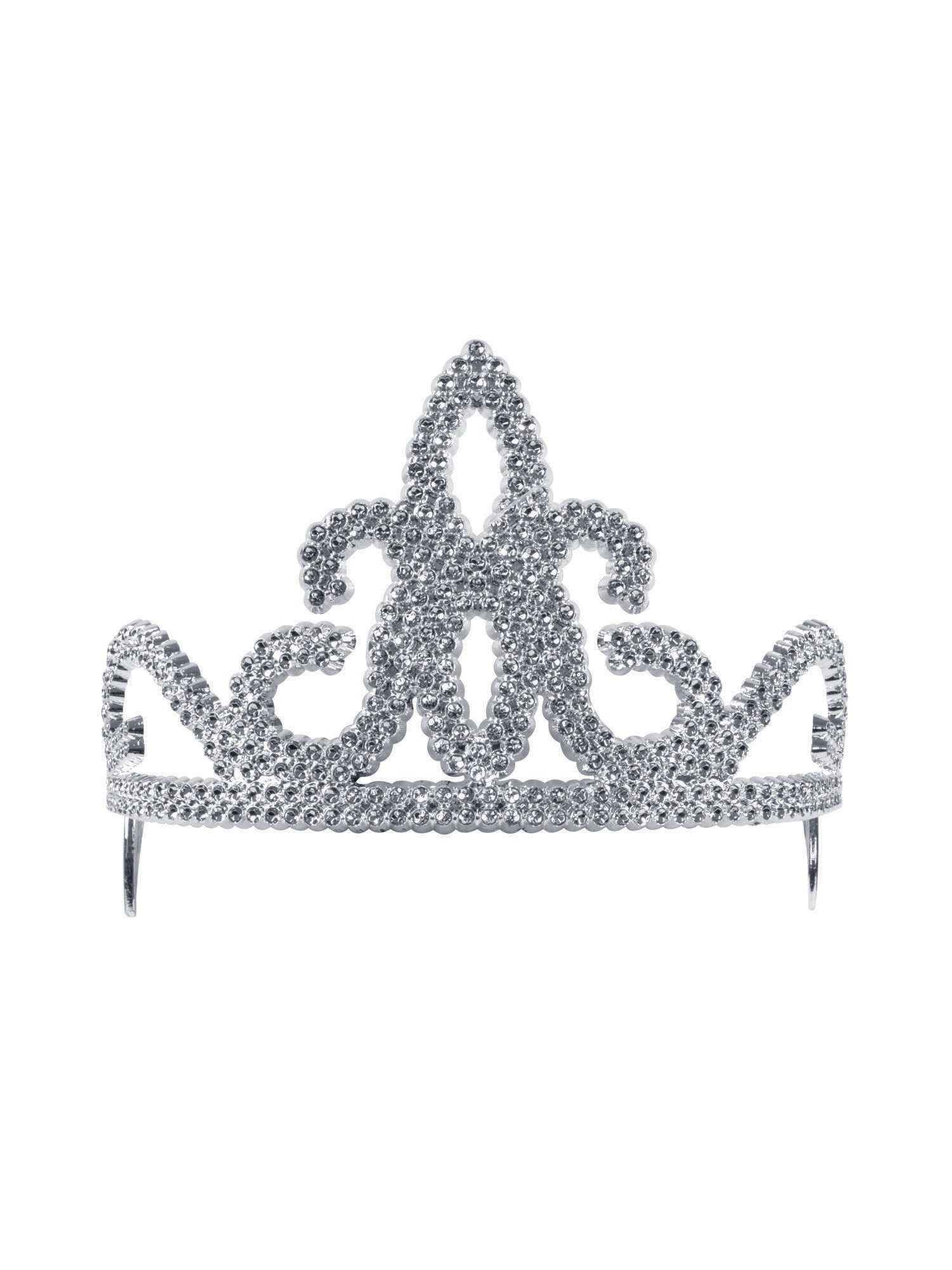 Tiara - Plastic - Silver (Twelve Pack)