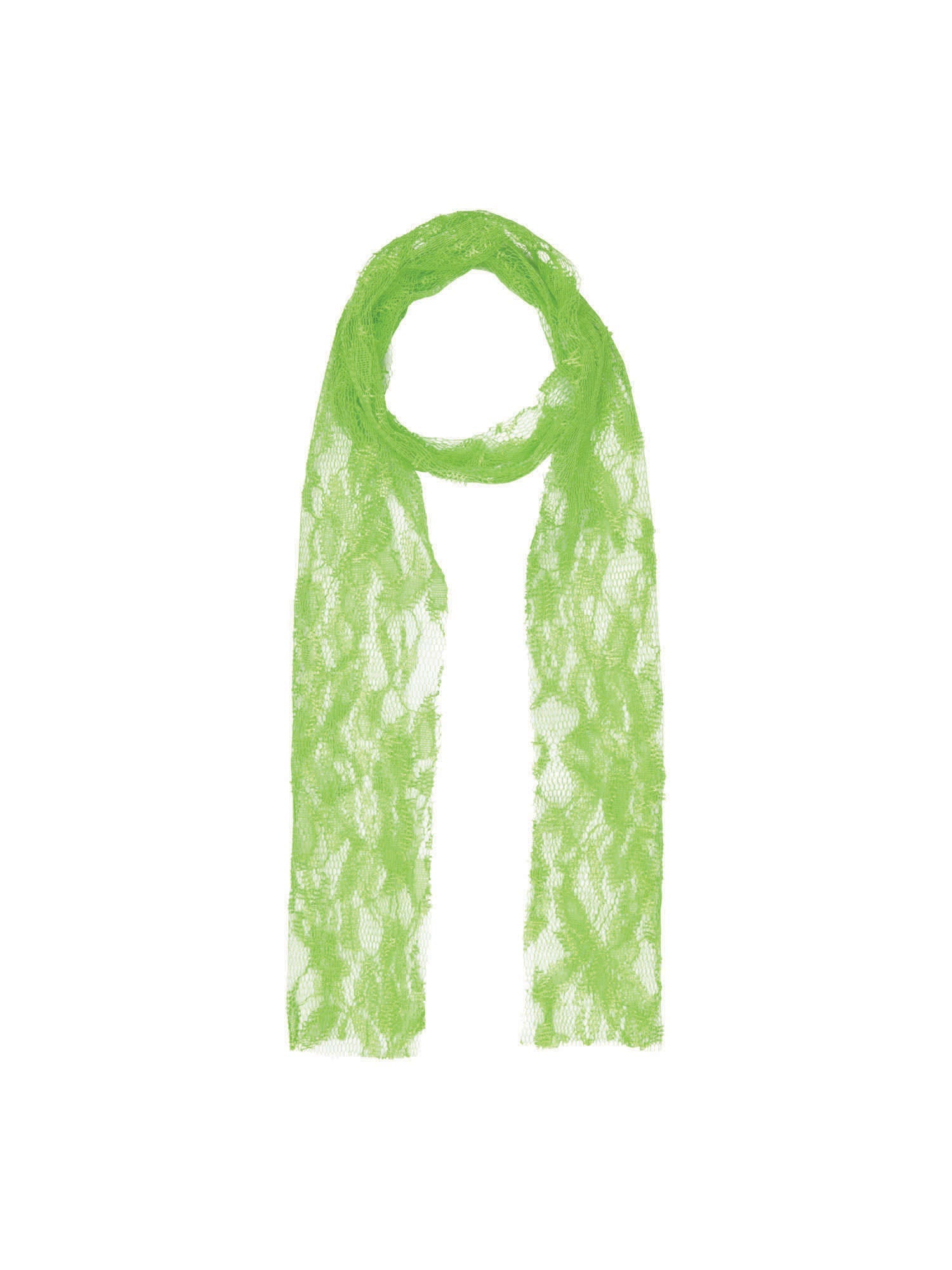 80's Neon Lace Scarf - Green