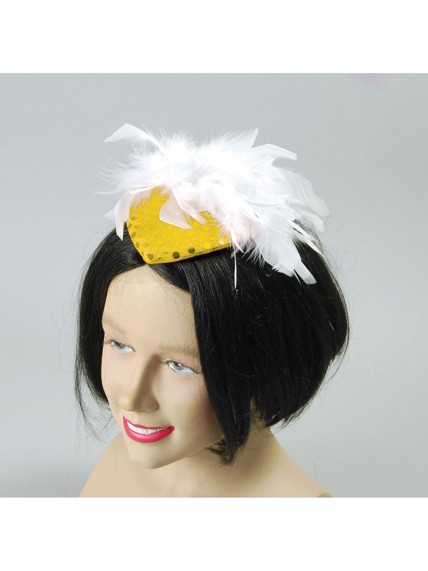 Lady's Hat Gold Sequin/Feathers