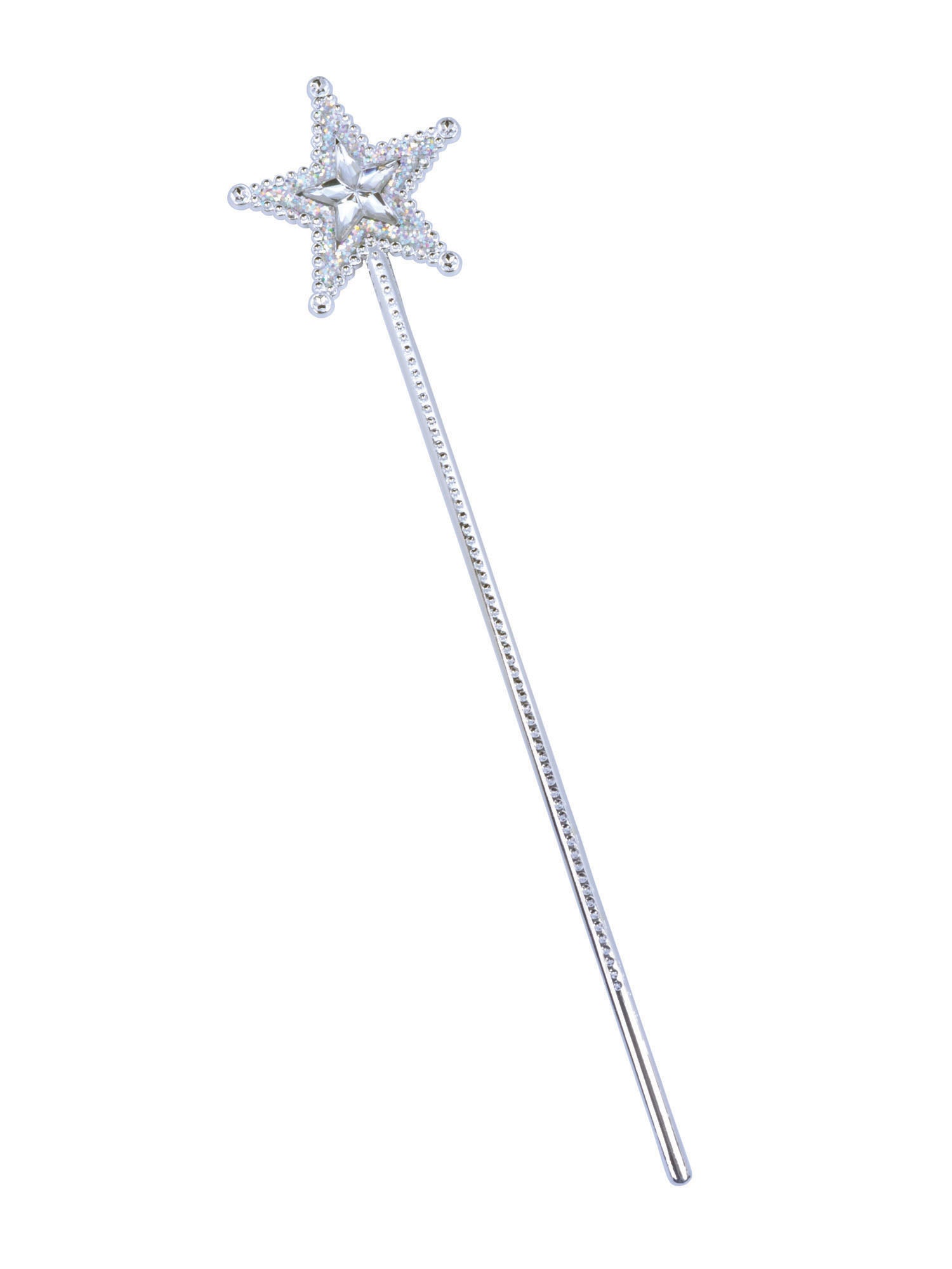 Silver Star Wand Clear Star Gem