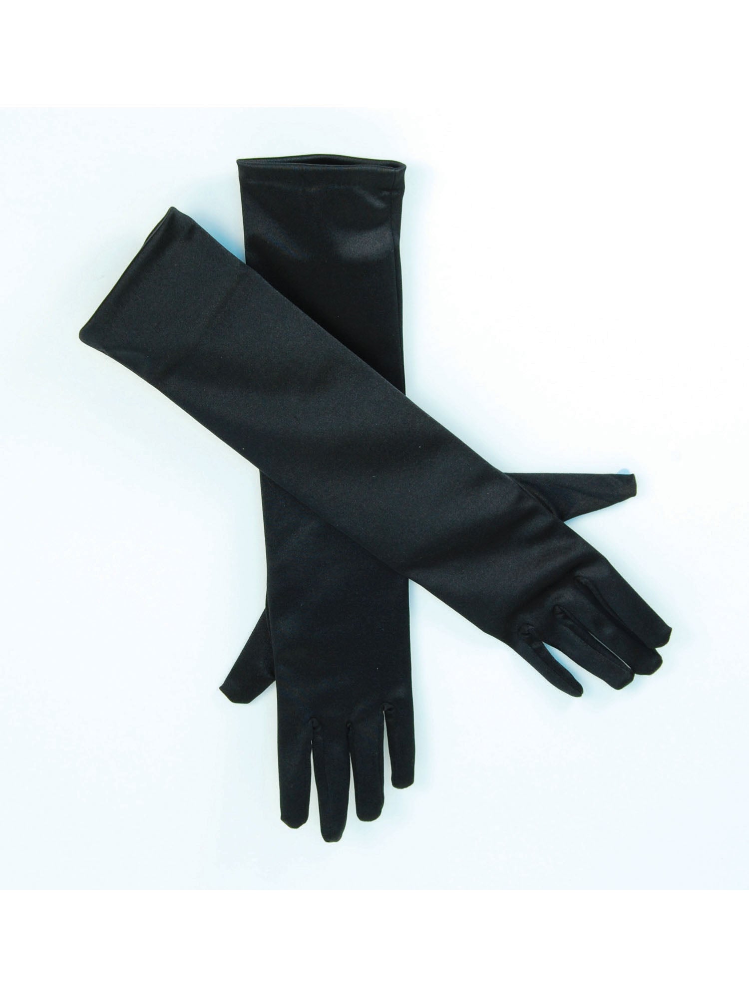 Black Satin Gloves