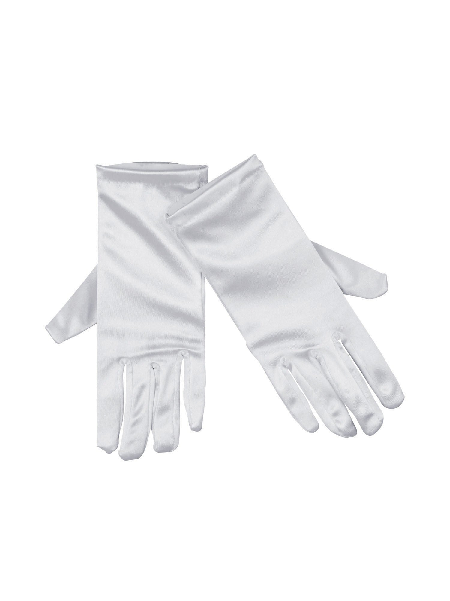 Weiße Satinhandschuhe