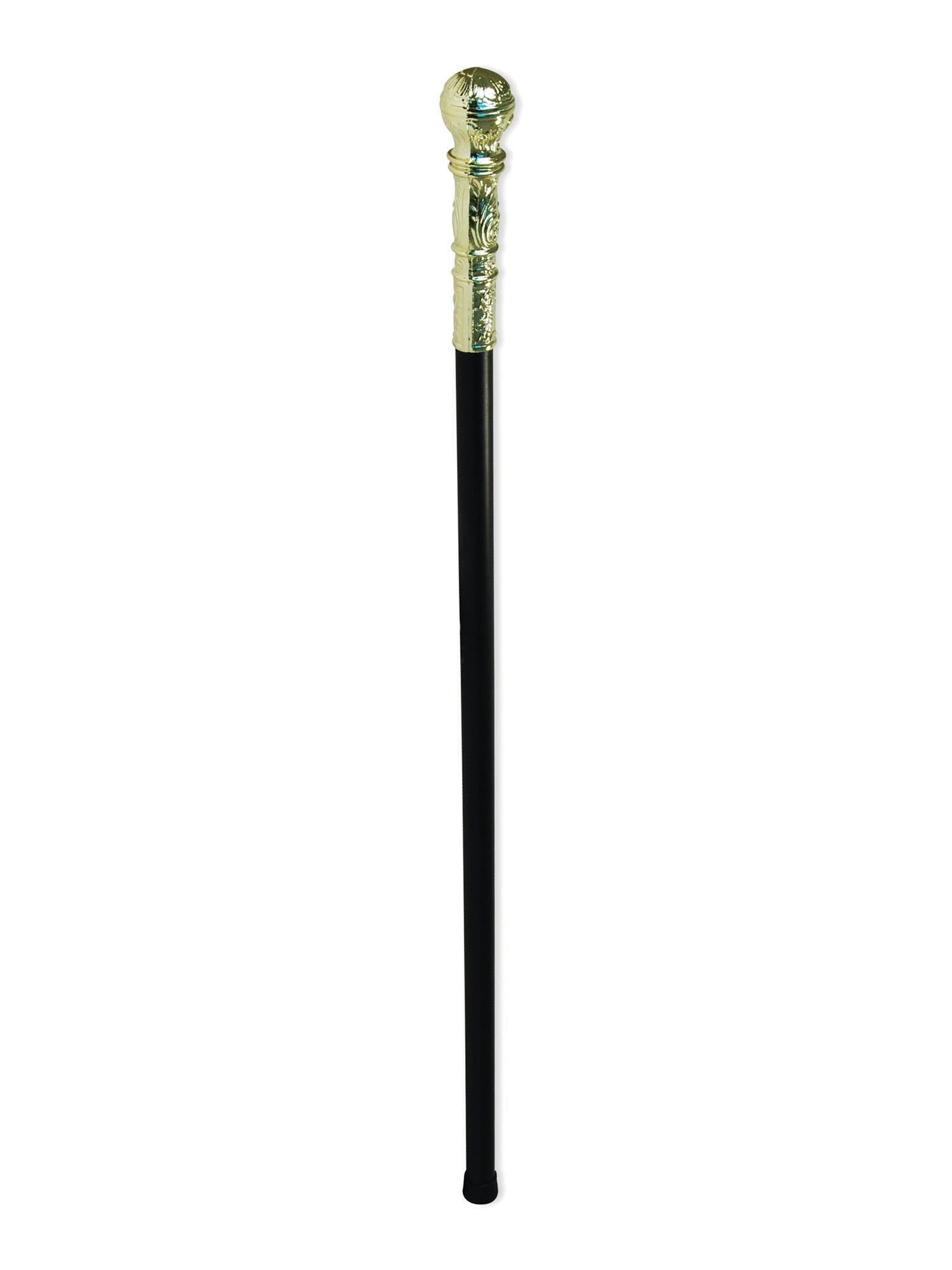 Wandelstok met gouden bolvormig handvat