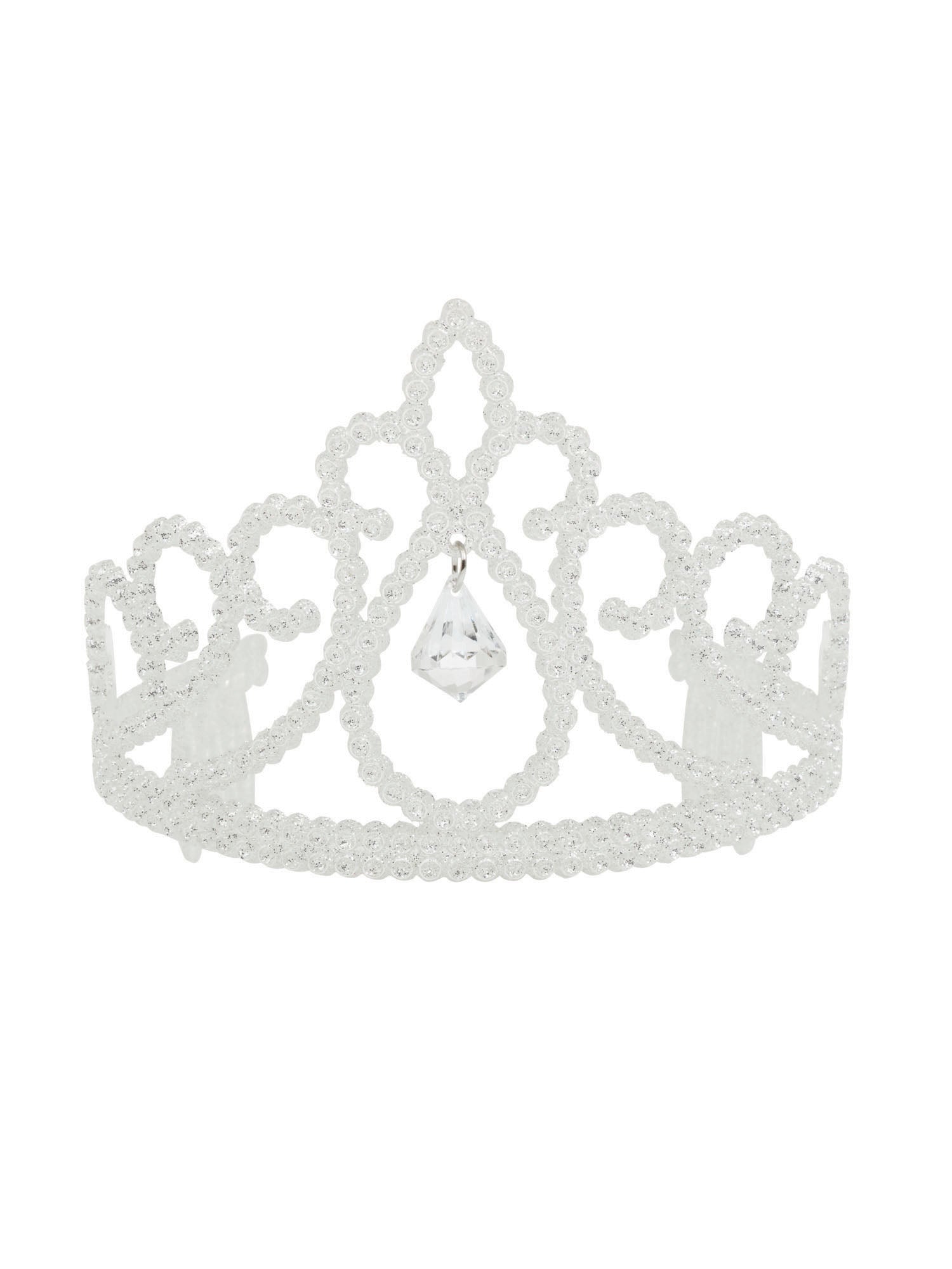 Tiara Wit Glitter En Diamant Hanger