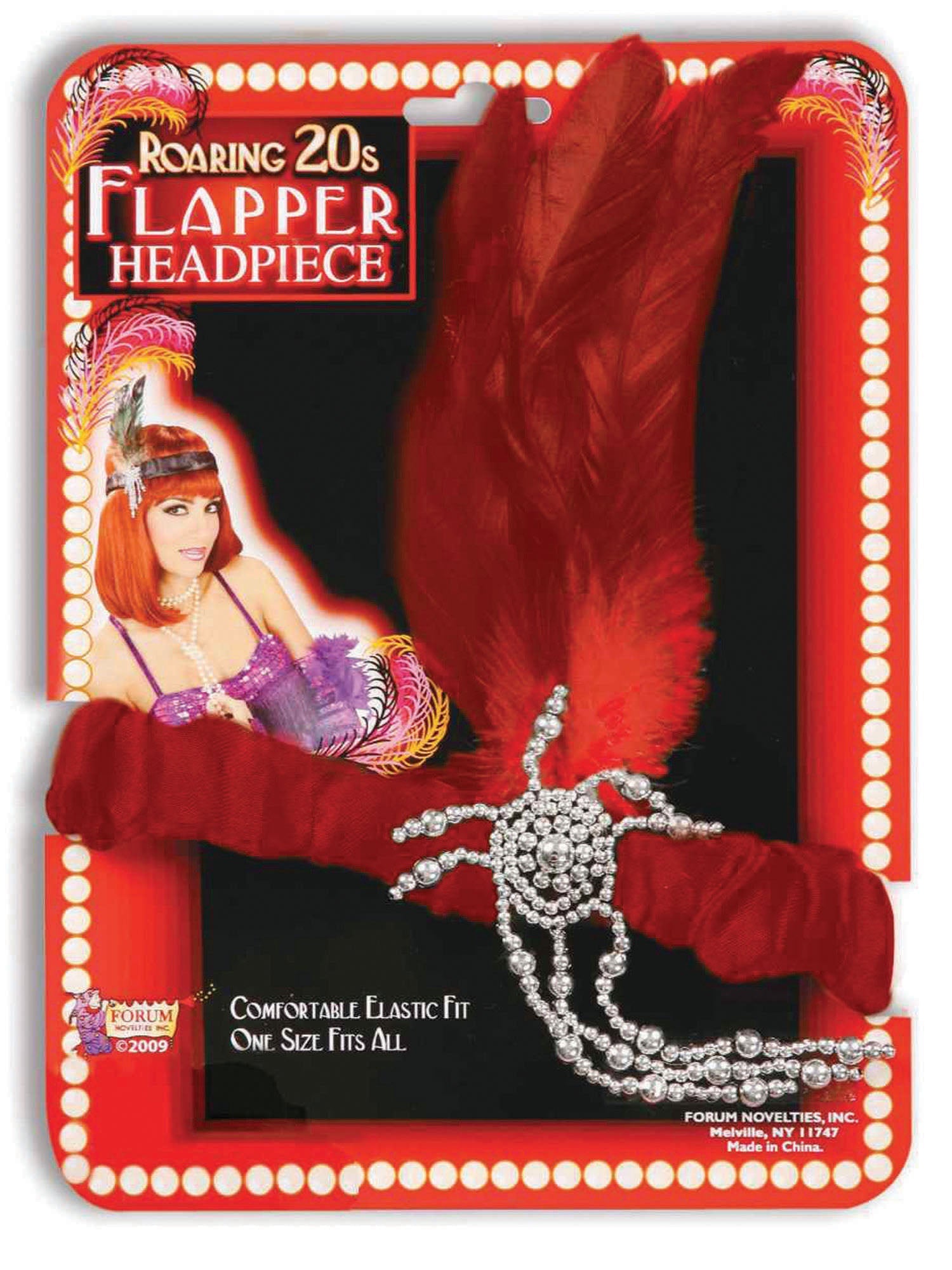 Flapper Headband Red And Black (Different Colours)