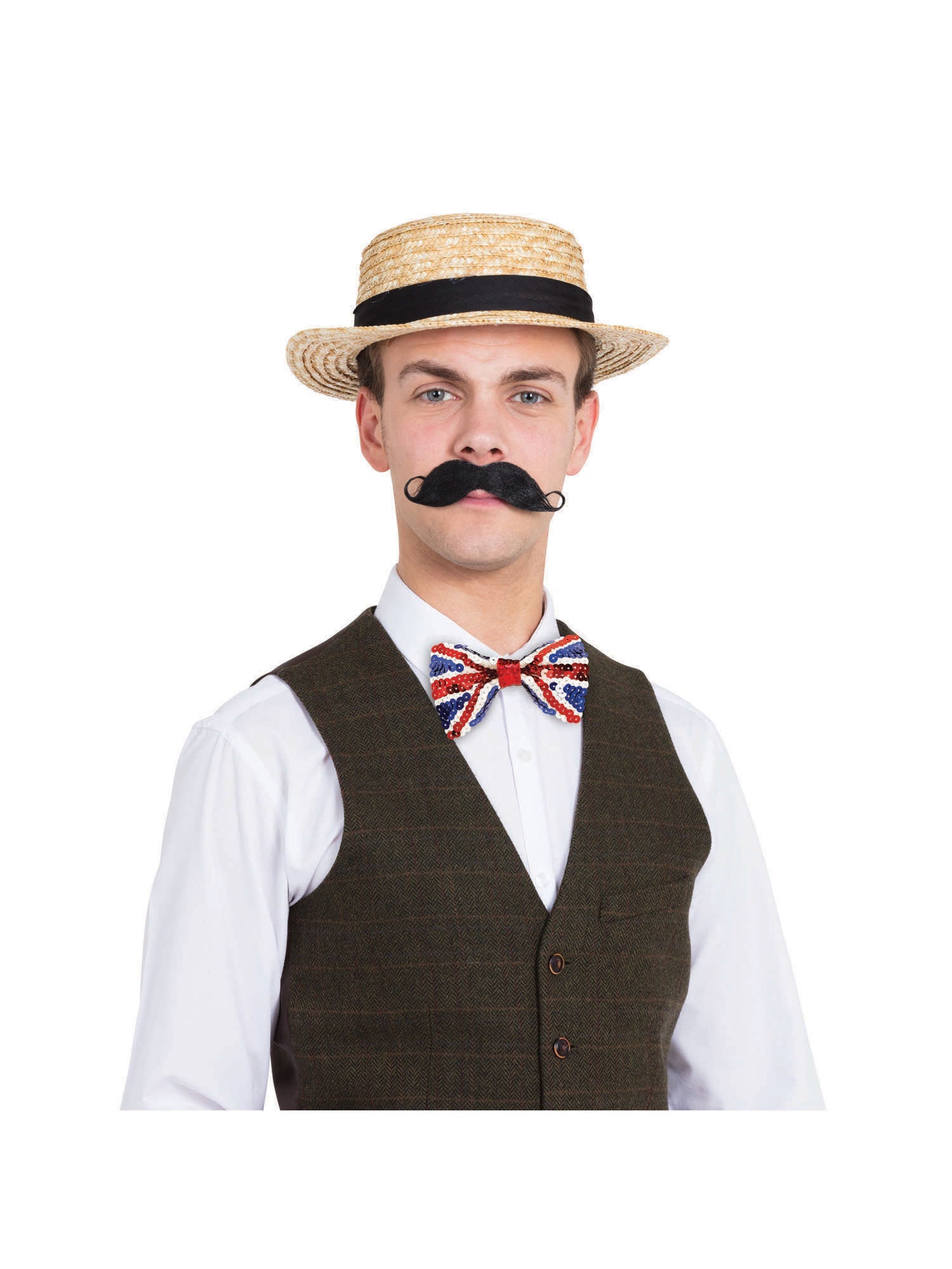 Union Jack Sequin Bow Tie