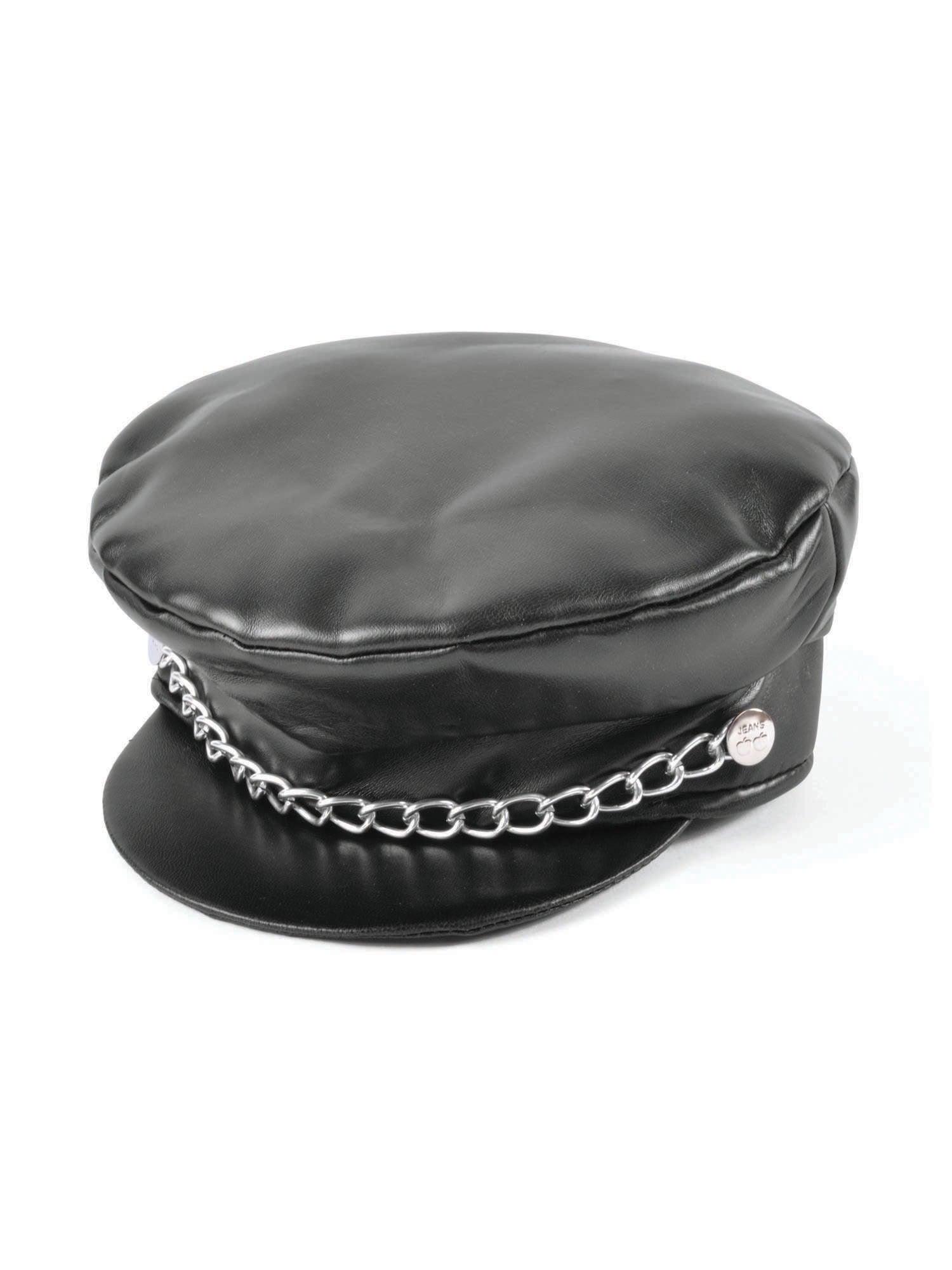 Punk-Lederkappe - Schwarz