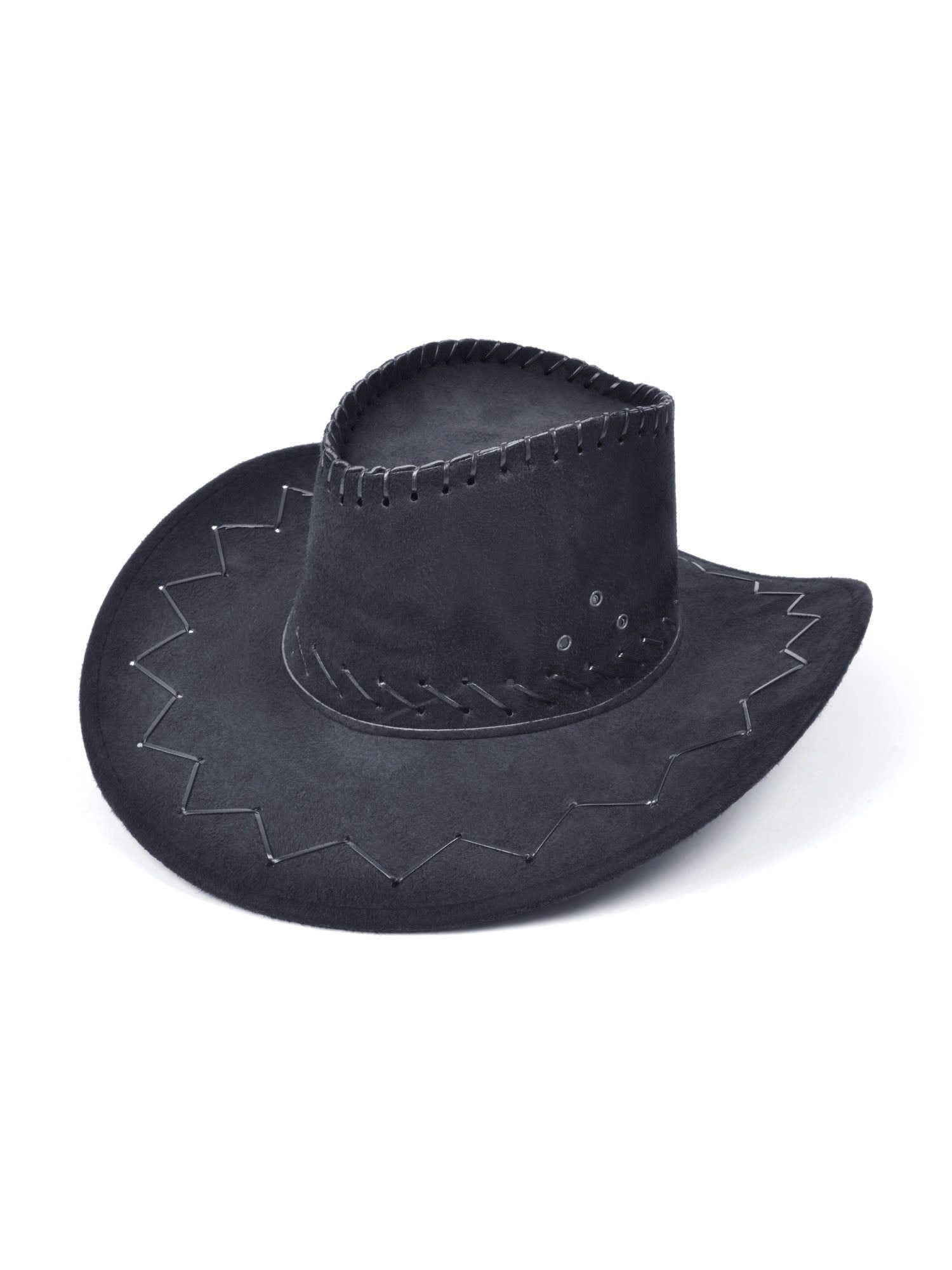 Cowboy Hat, Stitched - Black