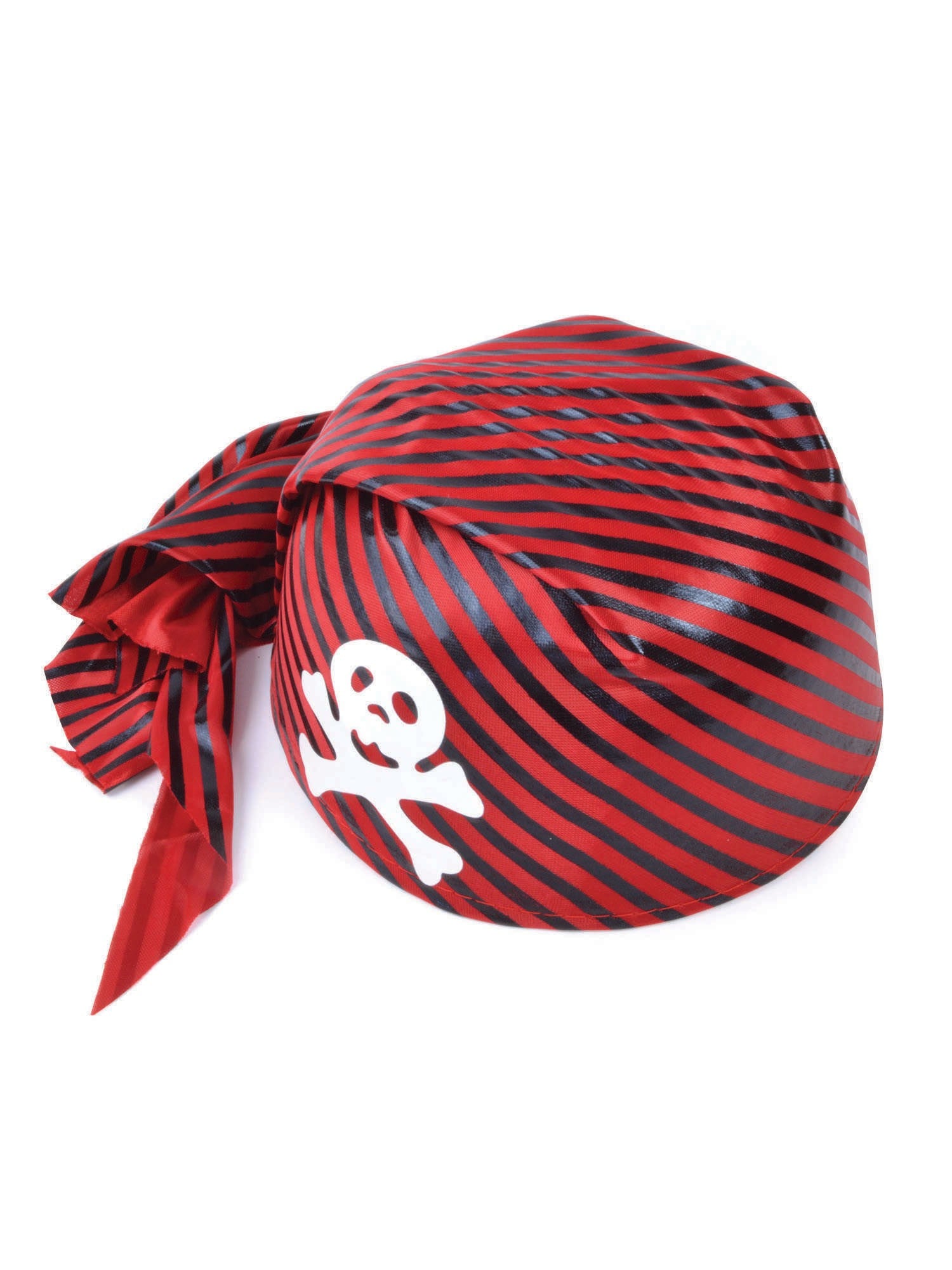 Piraten-Totenkopfmütze Rot/Schwarz