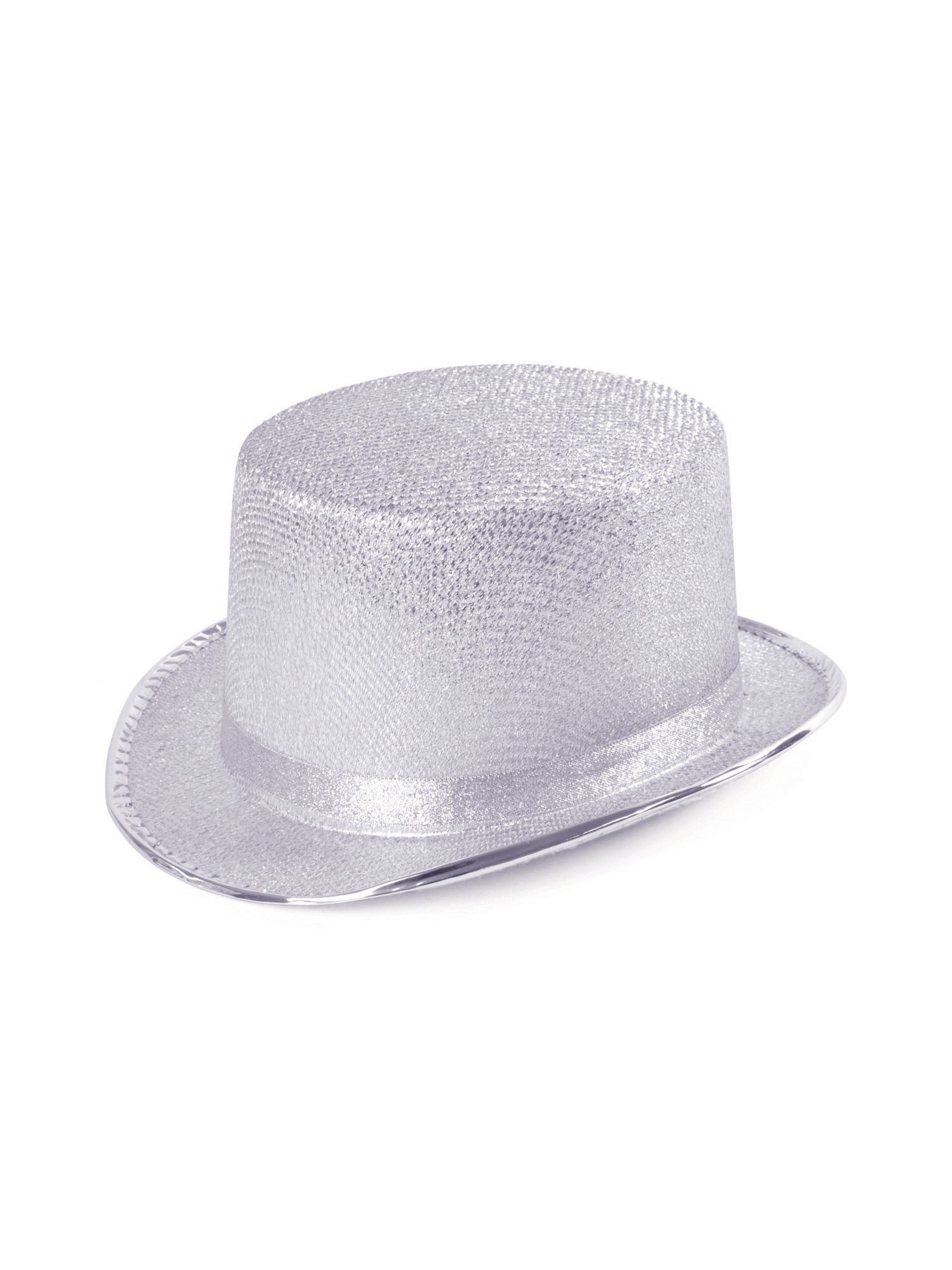 Zylinderhut Silber Lurex