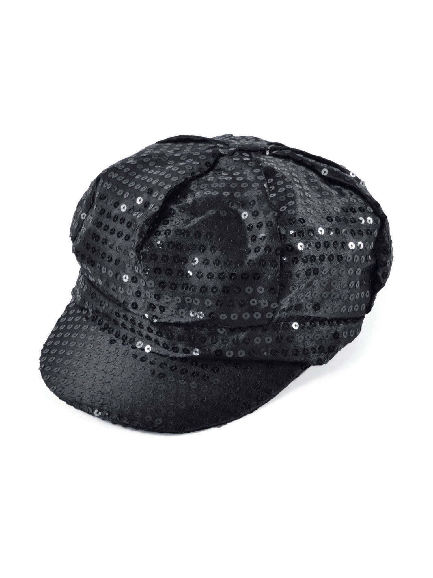 Sequin Cap 70's Style Black