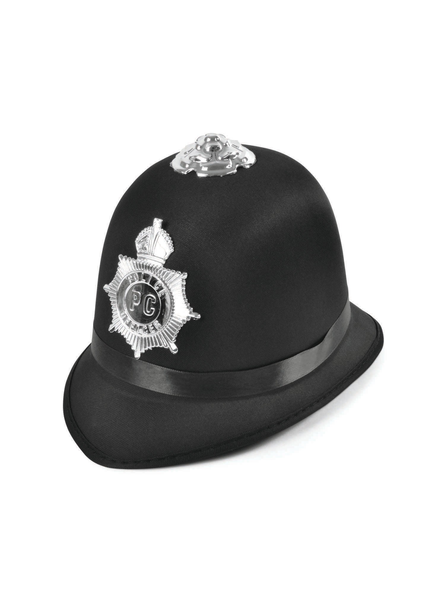 Police Bobby Hat Satin Fabric