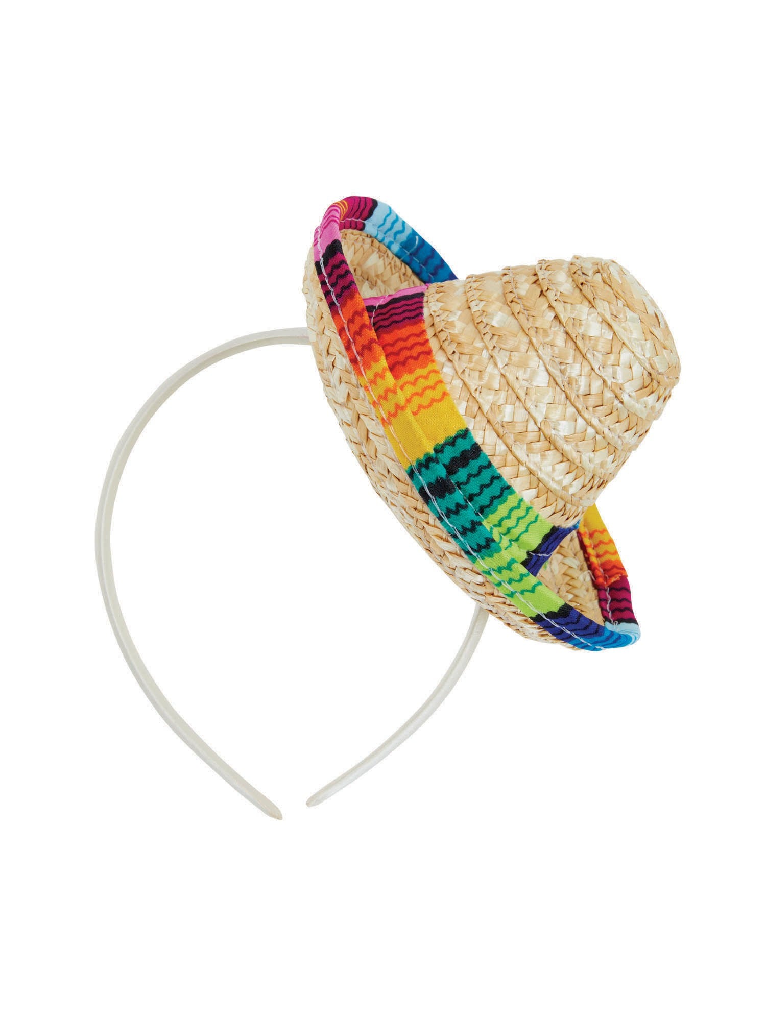 Sombrero Stroh Mini Hut auf Stirnband