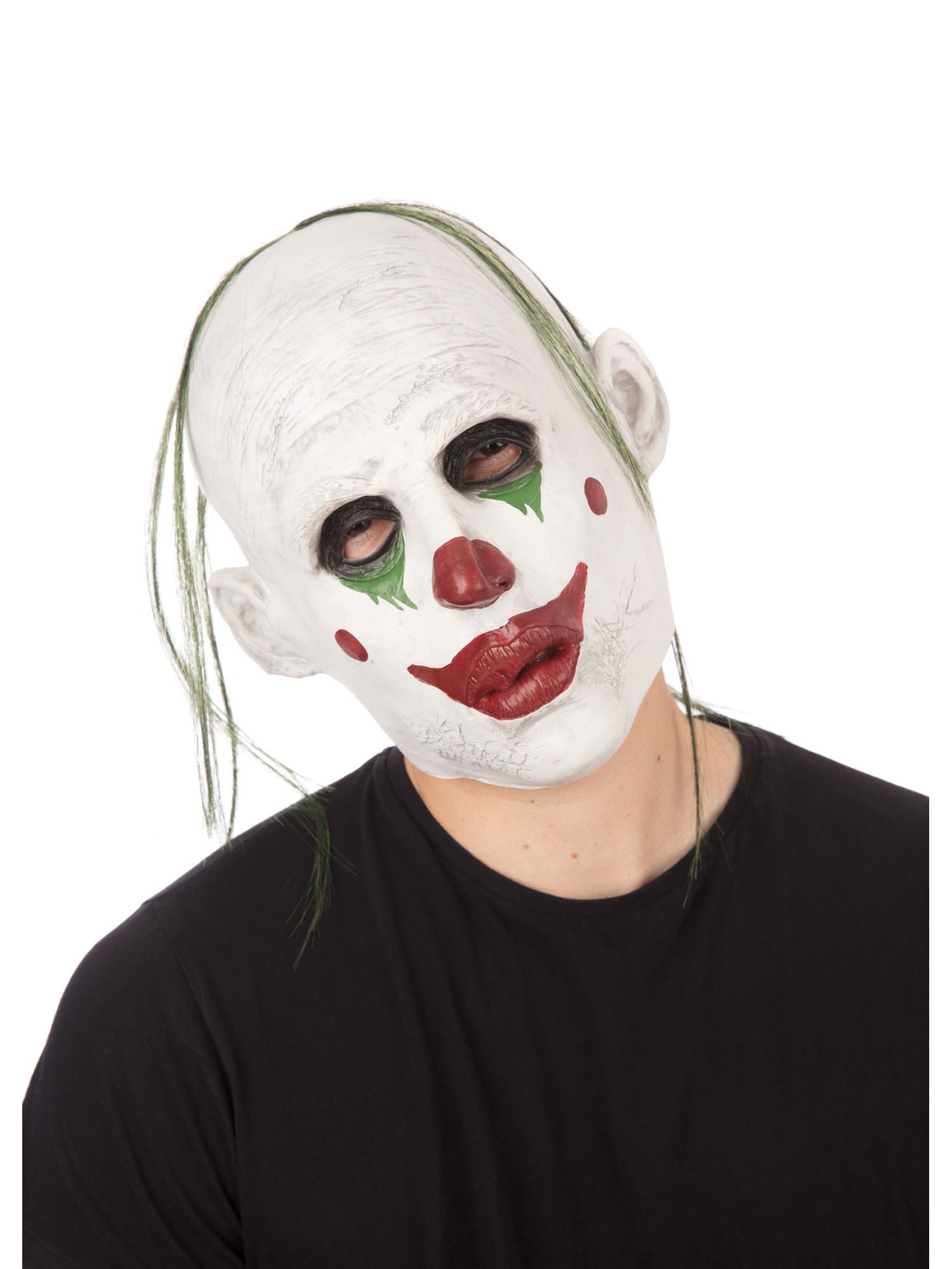 Realistische Clownsmaske mit Haaren