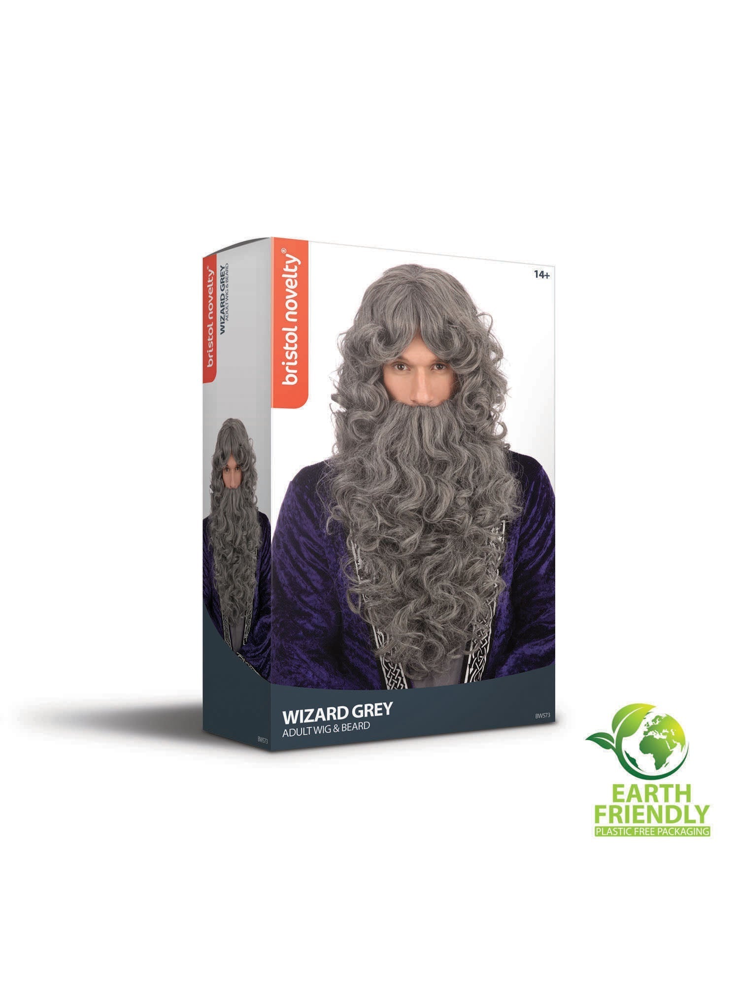 Grey Wizard Wig And Beard Set