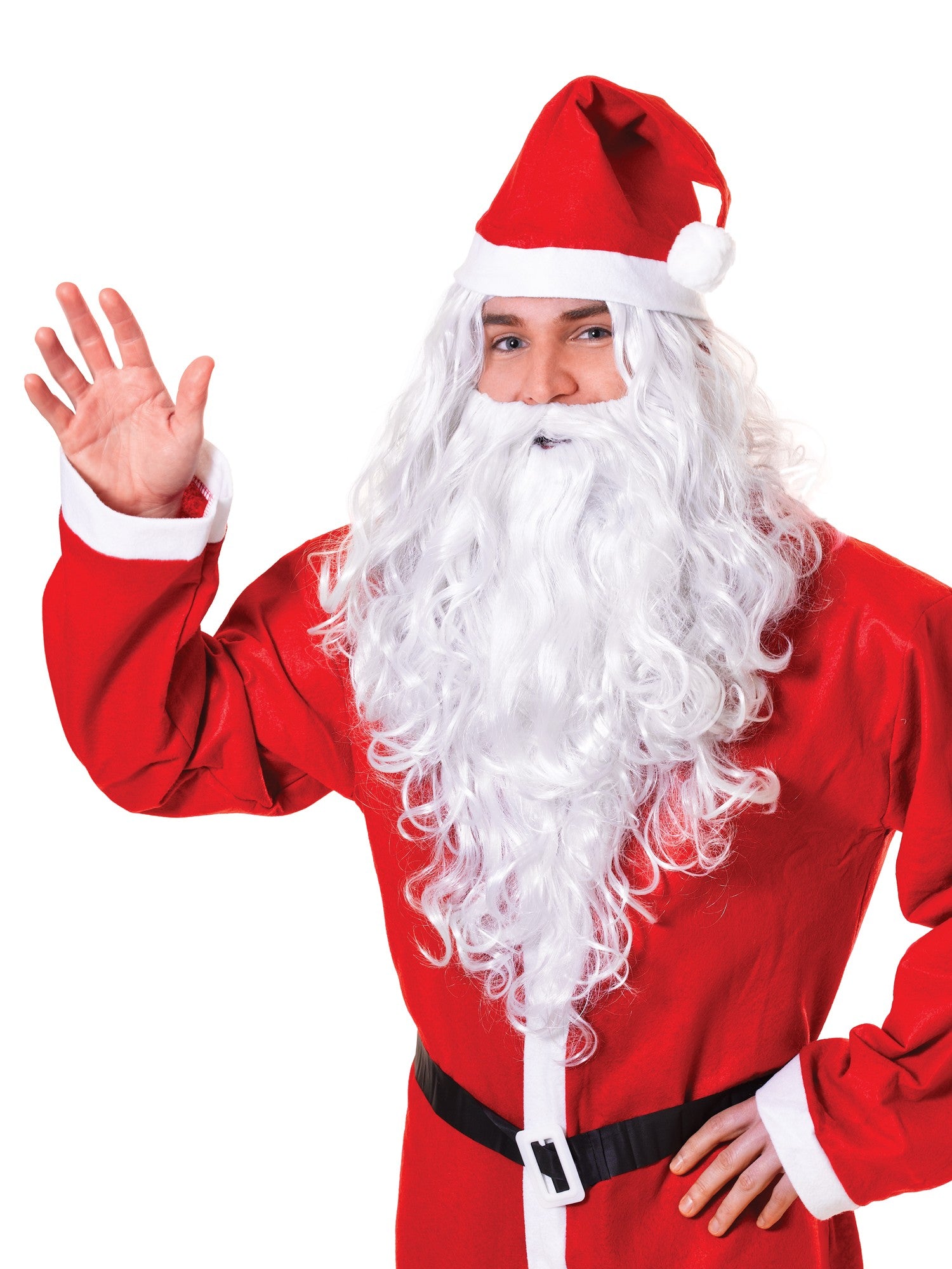 Weißer Weihnachtsmann/Zauberer Perücke und Bart
