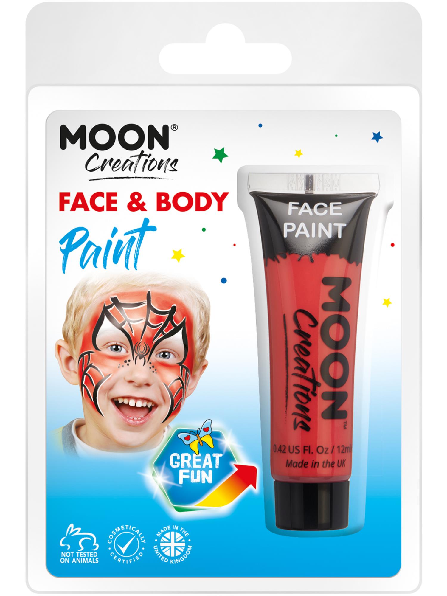 Moon Creations Face & Body Paint, Red