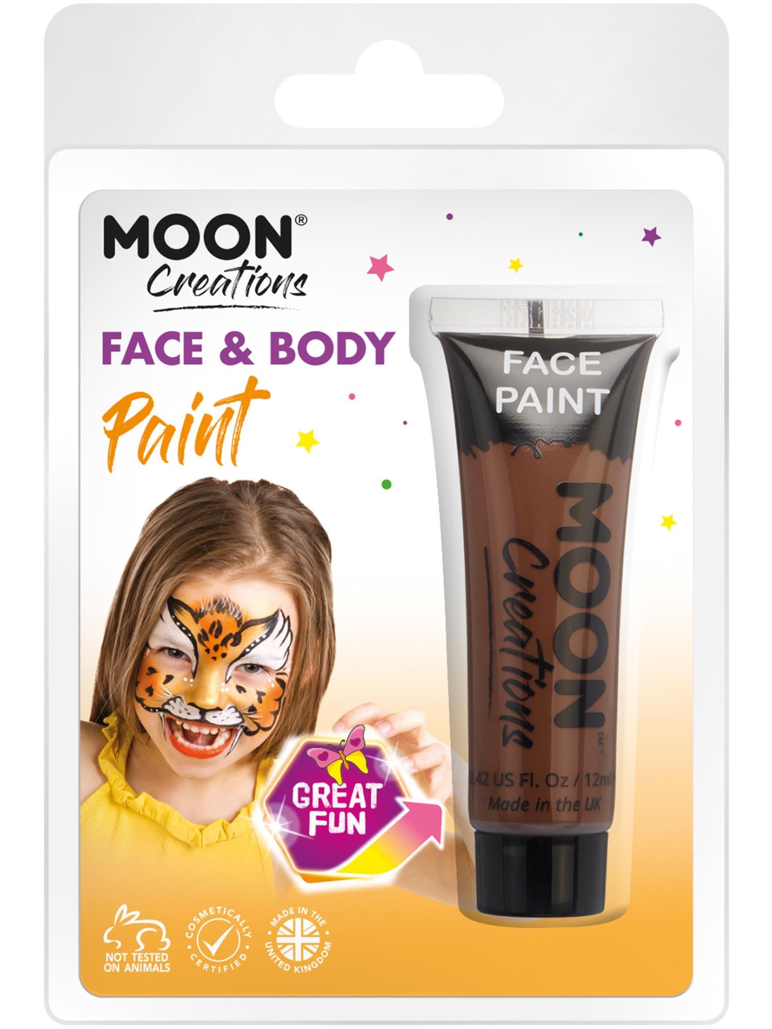 Moon Creations Face & Body Paint, Brown