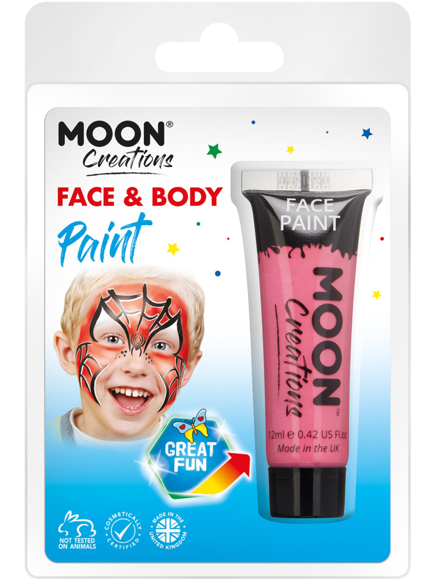 Moon Creations Face & Body Paint, Bright Pink