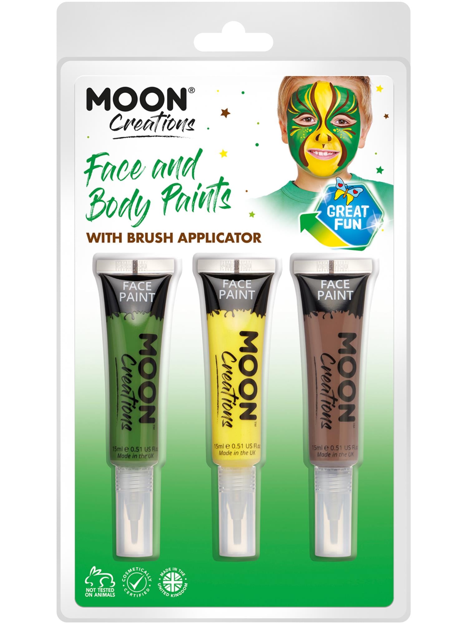 Moon Creations Face & Body Paints and Brush,