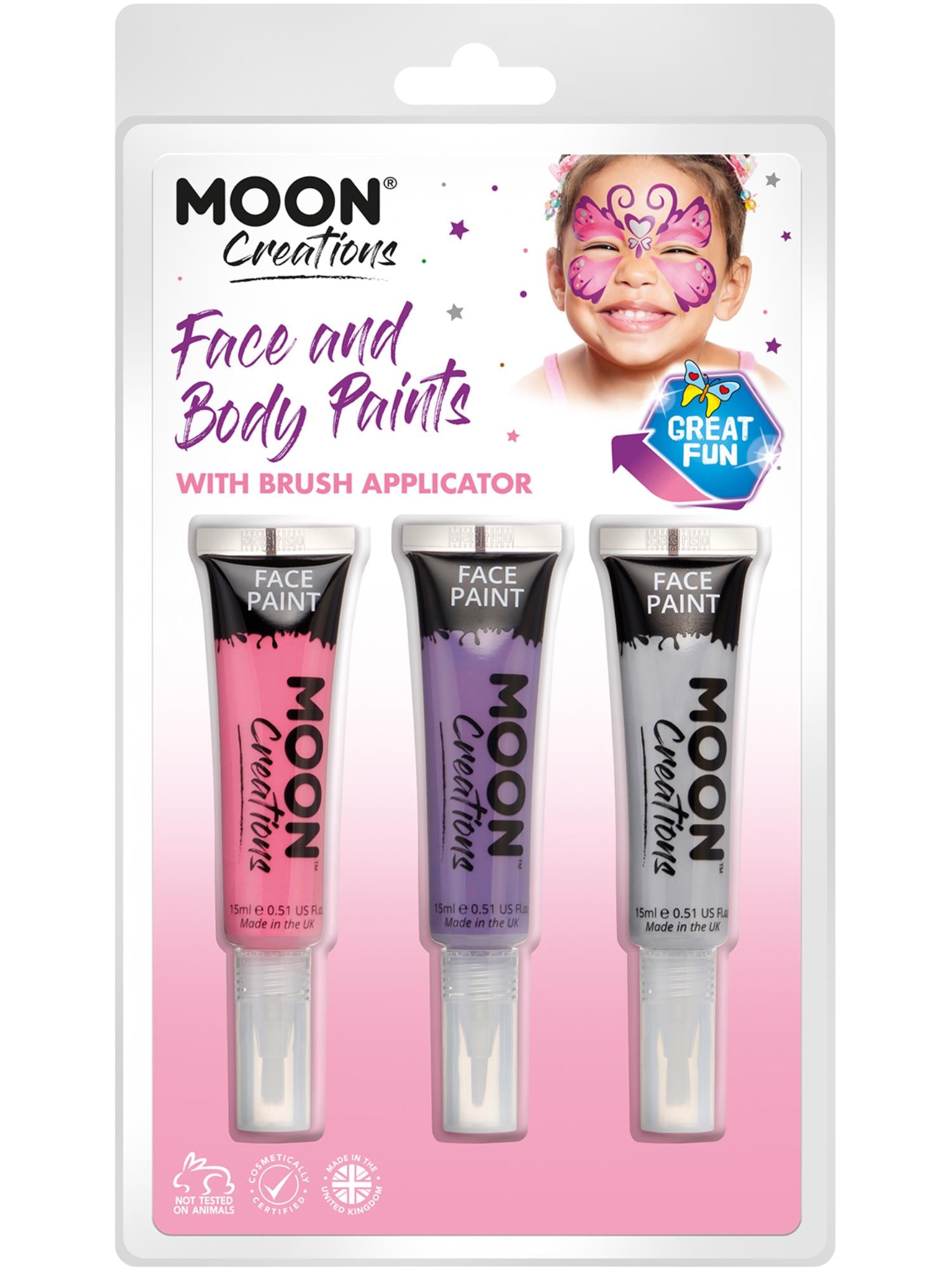Moon Creations Face & Body Paints and Brush,