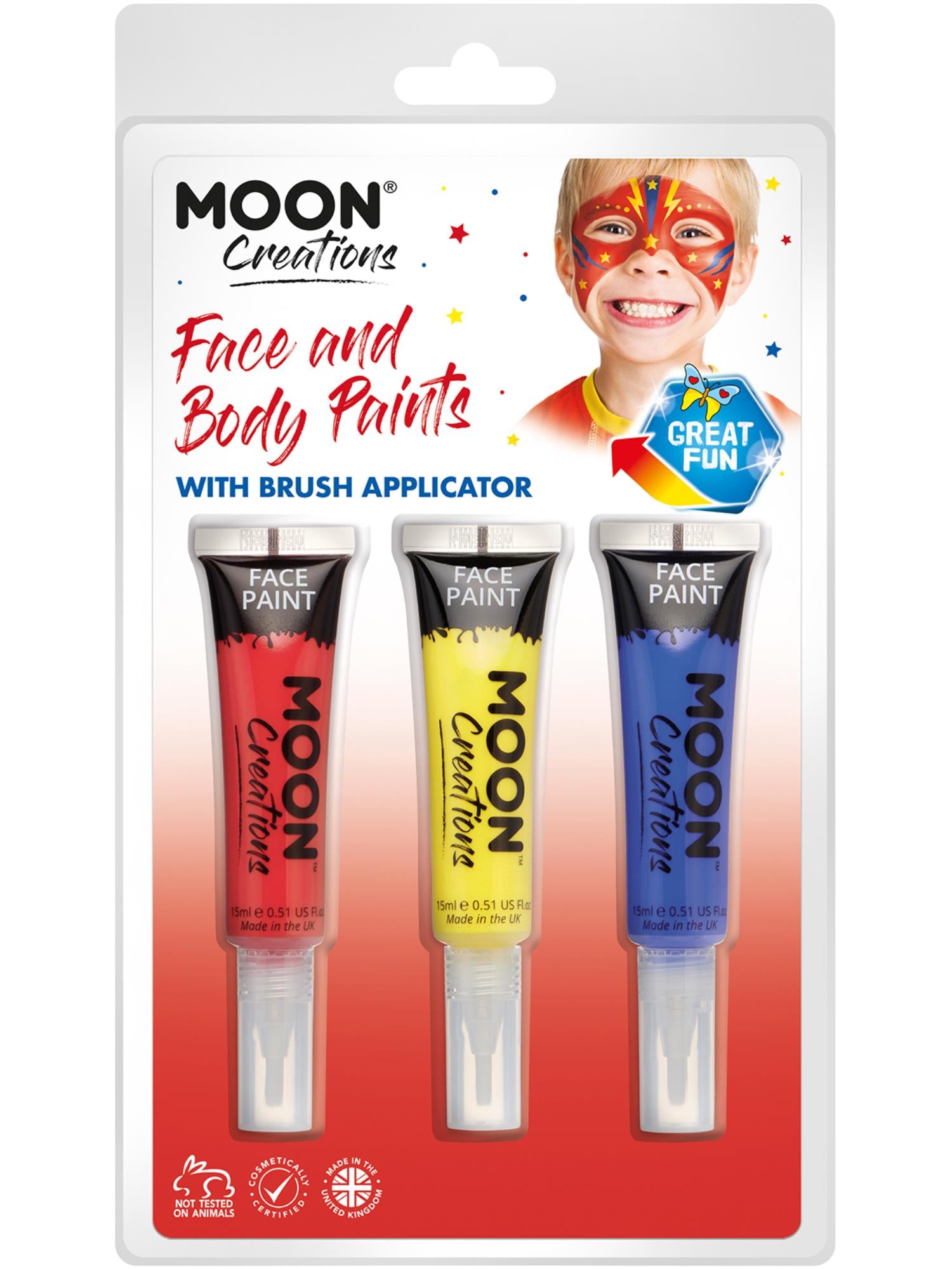 Moon Creations Face & Body Paints and Brush,