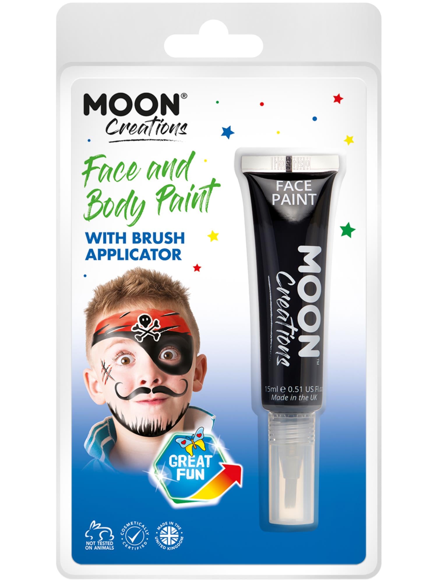 Moon Creations Face & Body Paints, Black