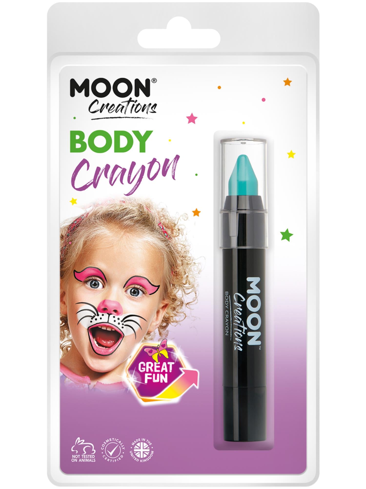 Moon Creations Body Crayons, Turquoise