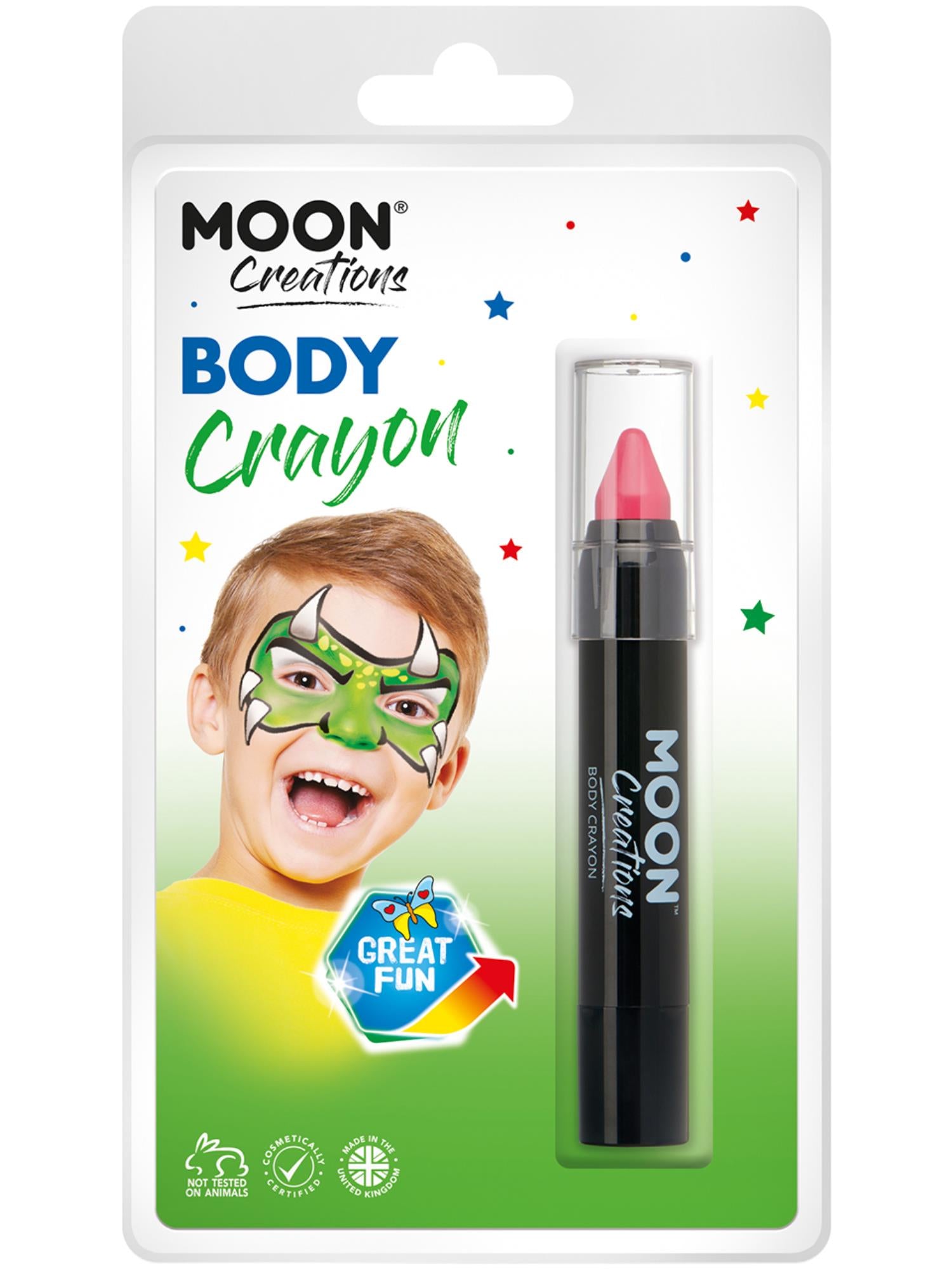 Moon Creations Body Crayons, Bright Pink