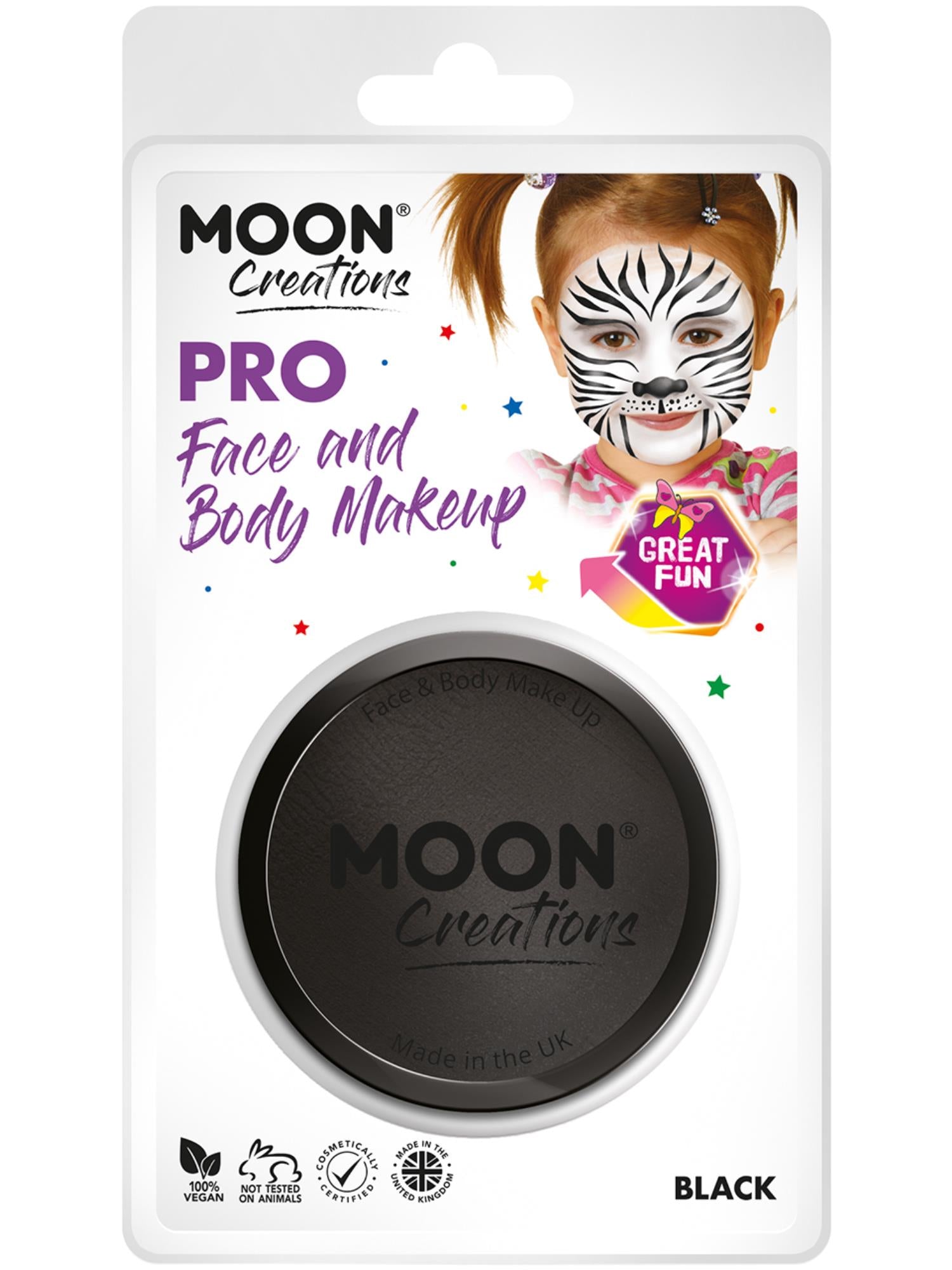 Moon Creations Pro-pot voor gezichtsverf, zwart