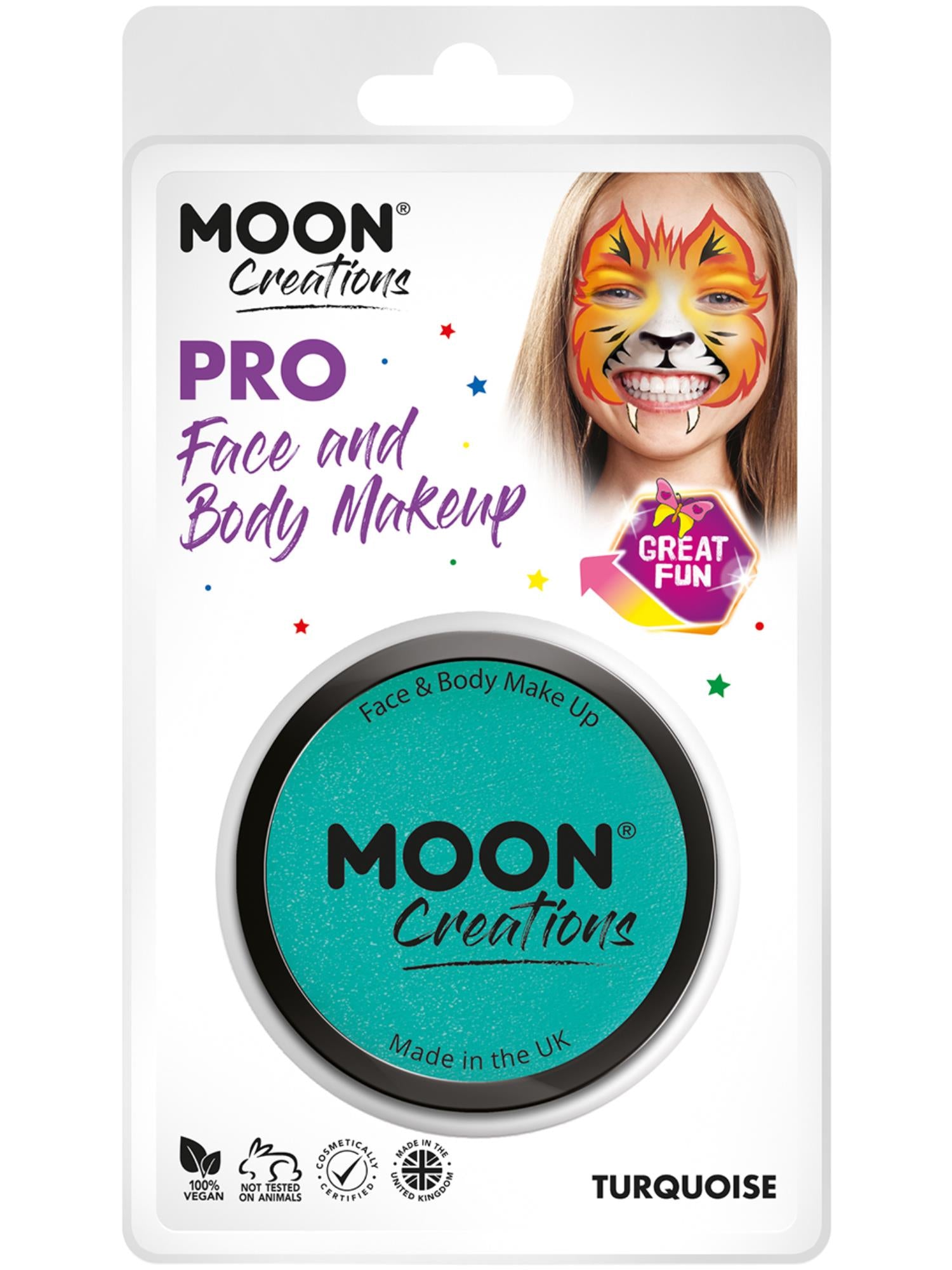 Moon Creations Pro Face Paint Cake Pot, Turquoise