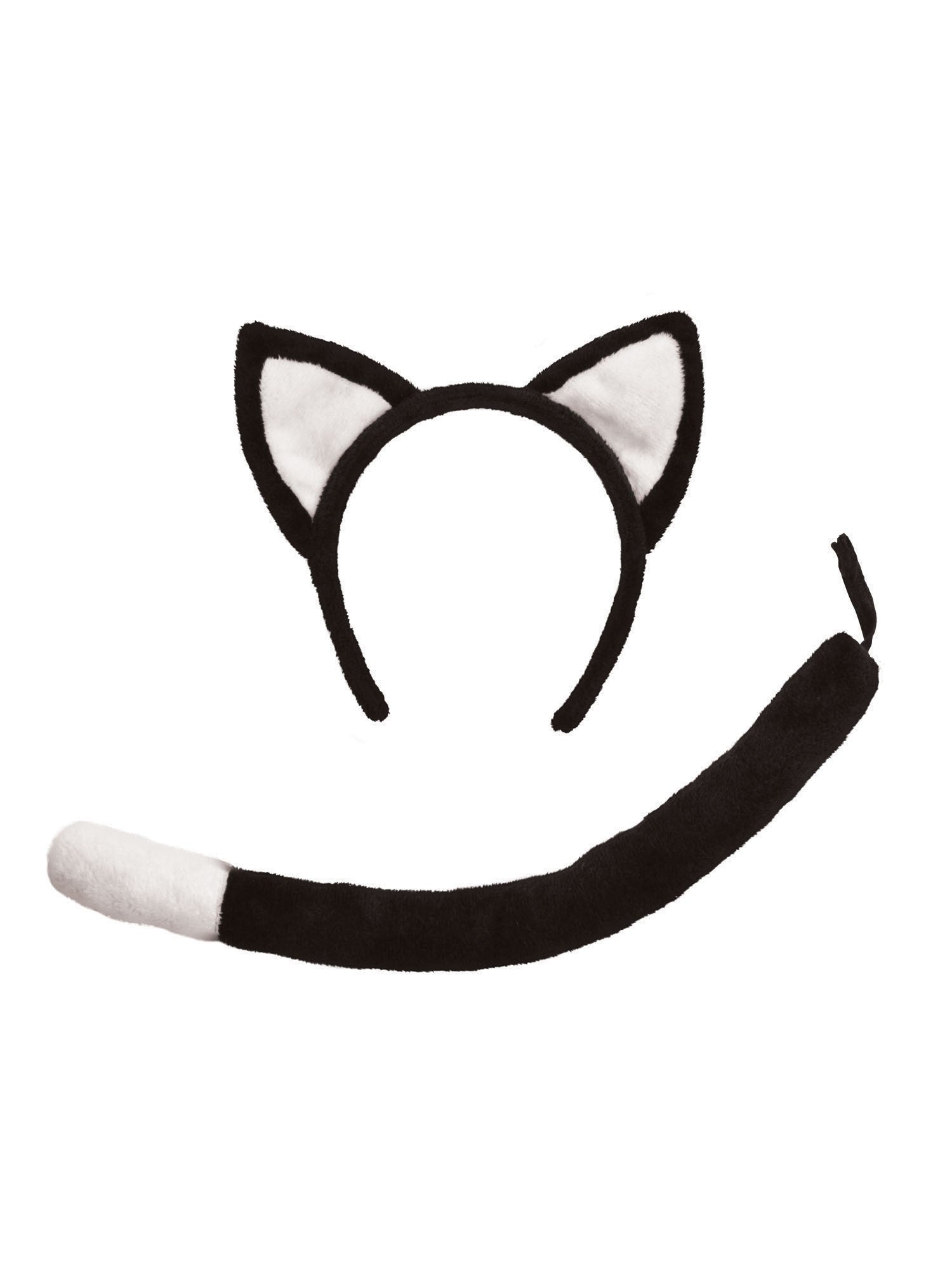 Kattenset Zwart (oren & staart)