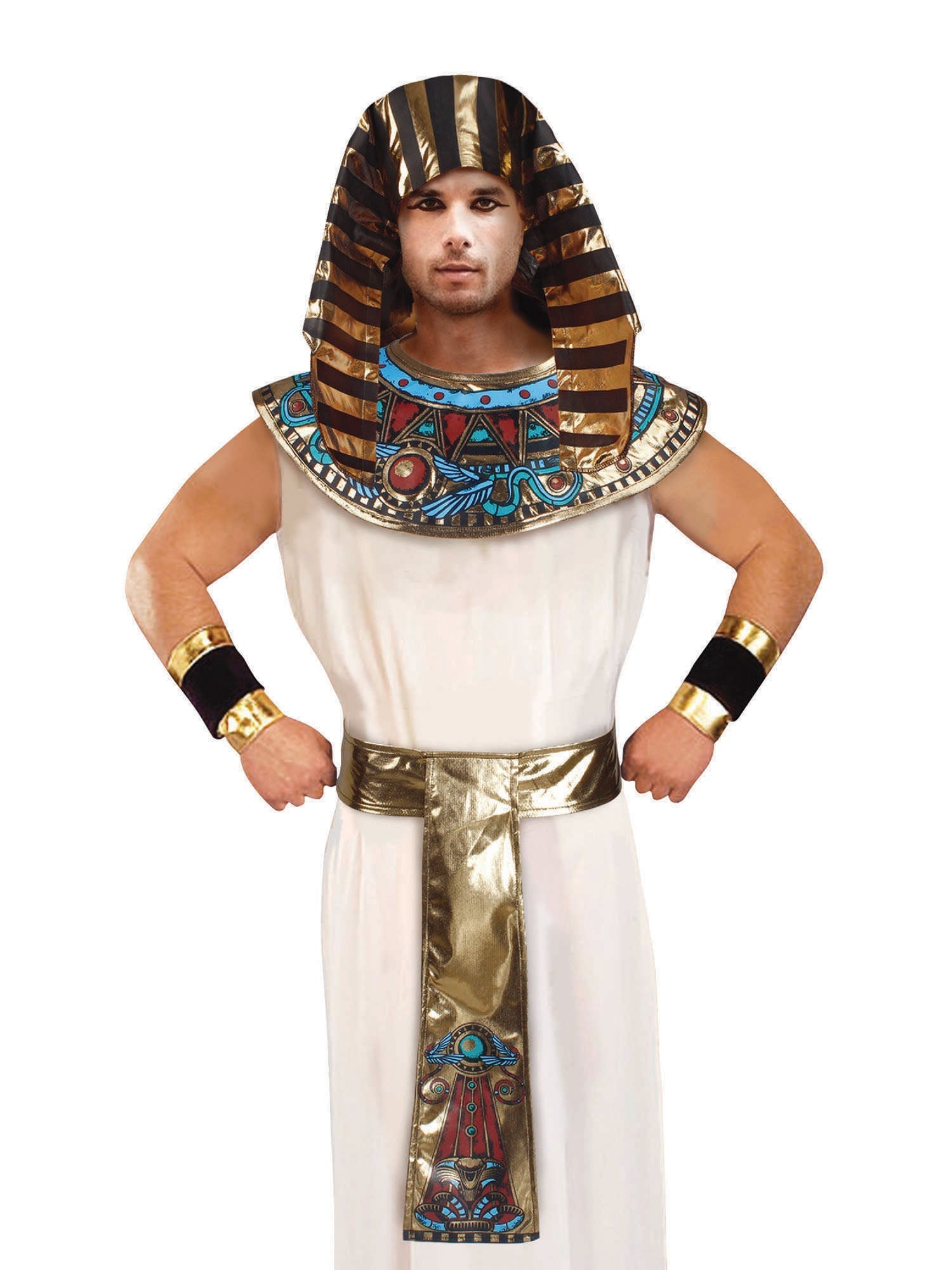 Farao-set (hoofddeksel, halsband & riem)
