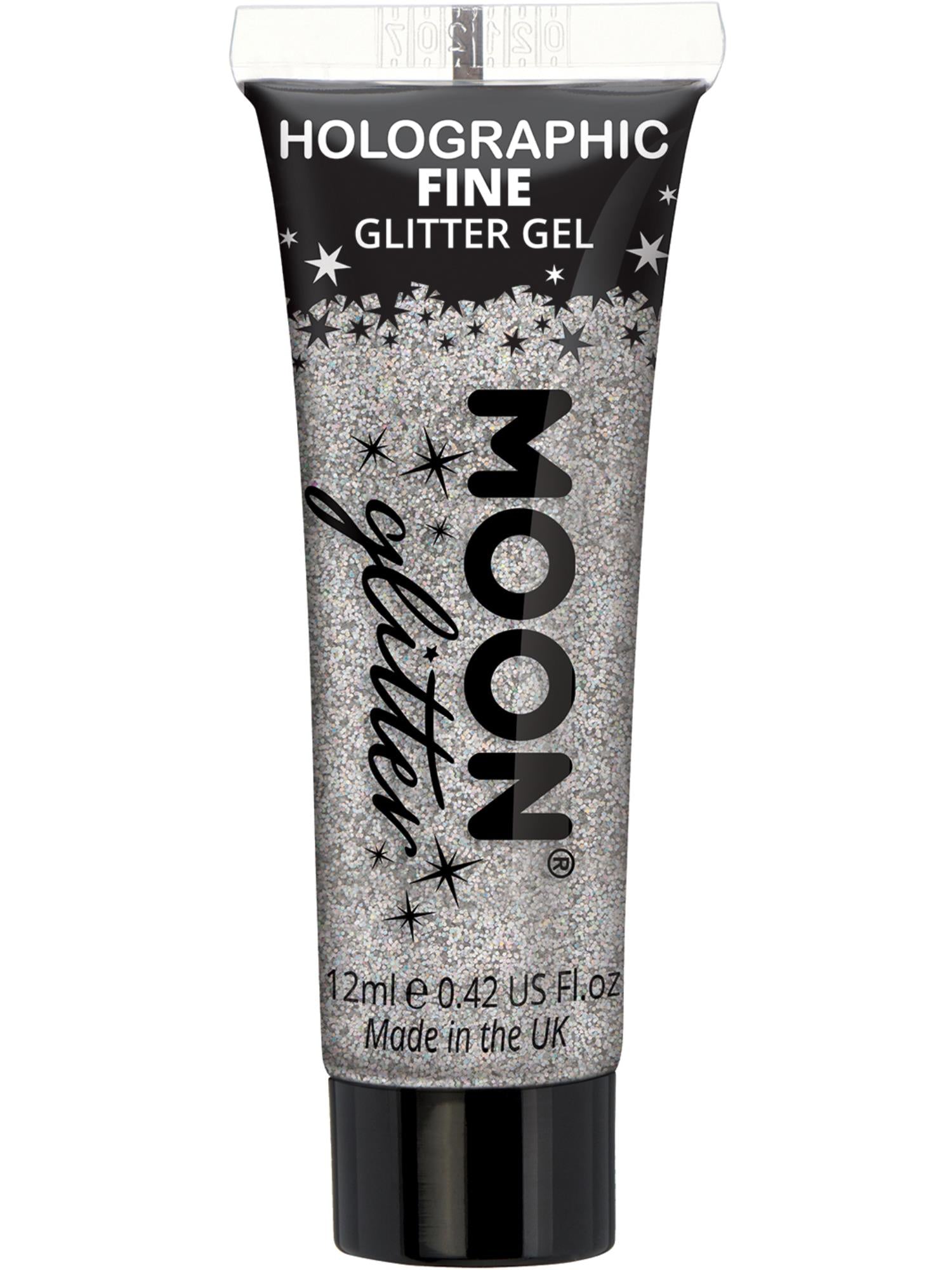 Moon Glitter Holographic Fine Glitter Gel, Silver