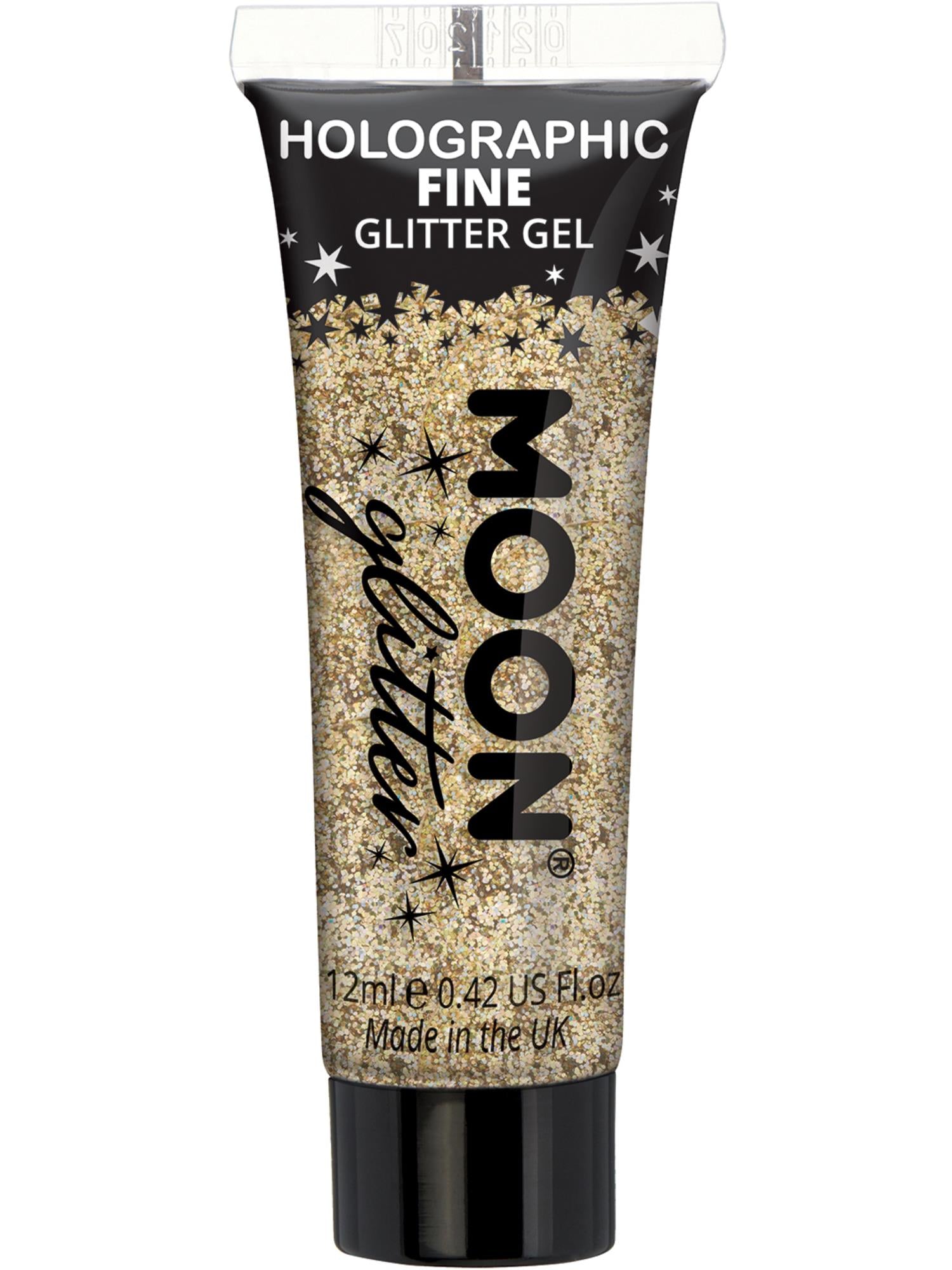 Moon Glitter Holographic Fine Glitter Gel, Gold