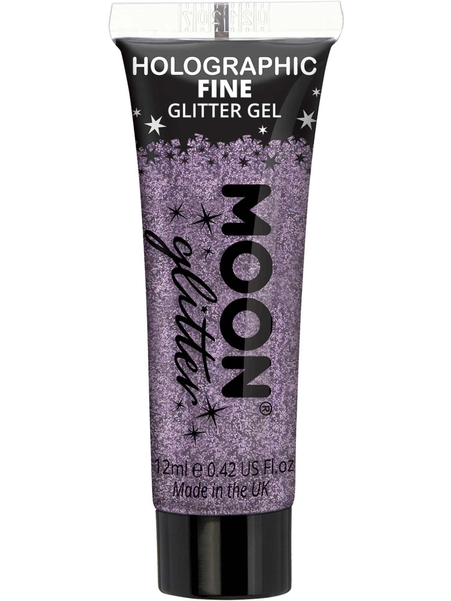 Moon Glitter Holographic Fine Glitter Gel, Purple