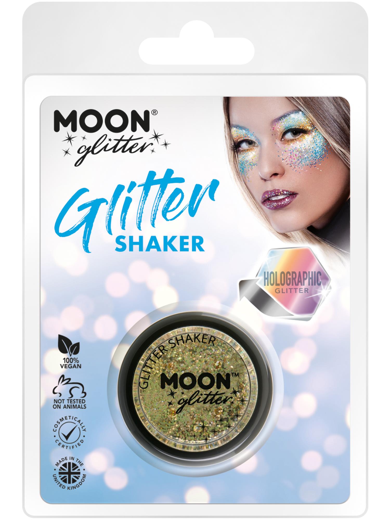 Moon Glitter Holographic Glitter Shakers, Gold