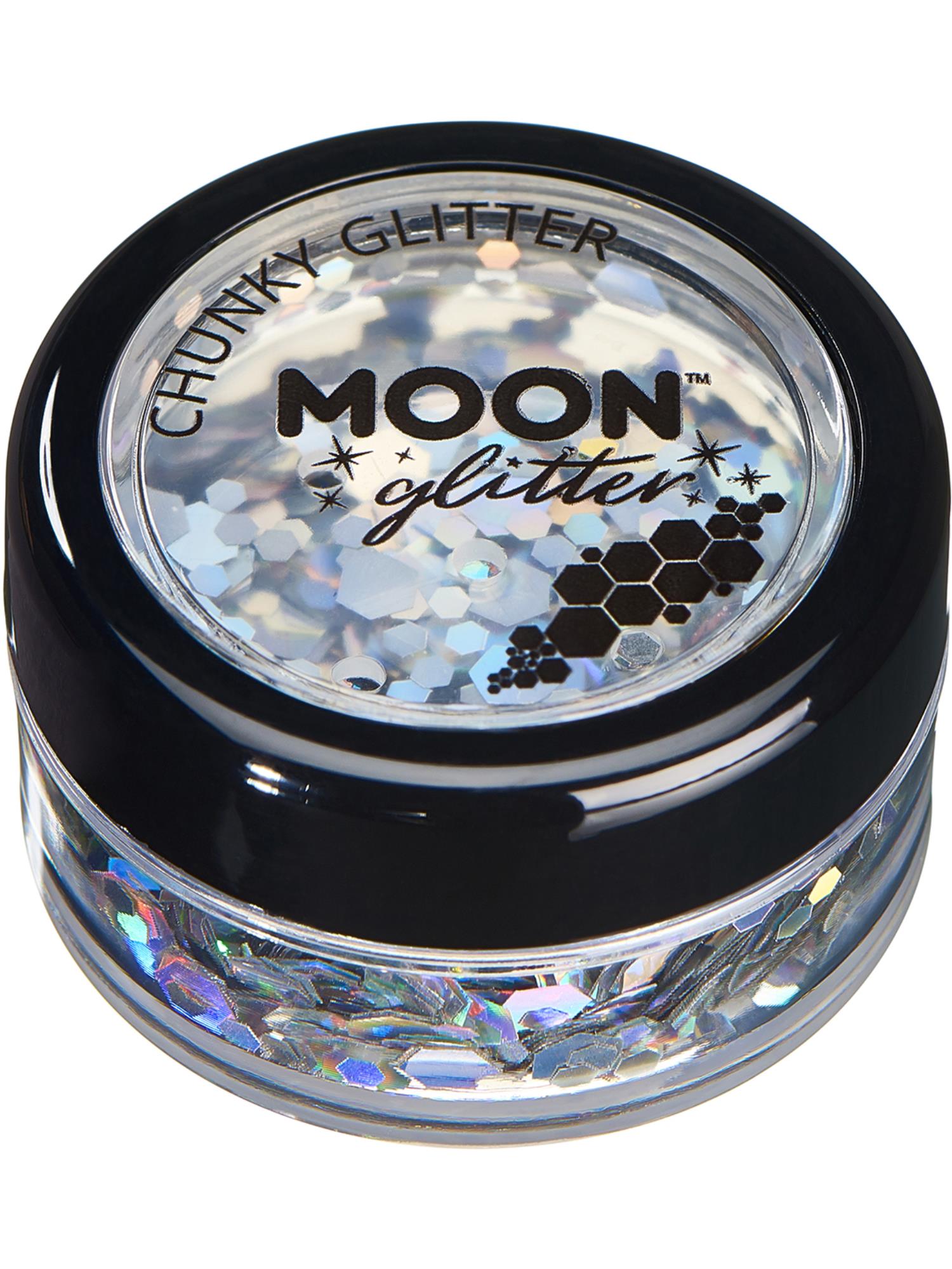 Moon Glitter Holographic Chunky Glitter, Silver