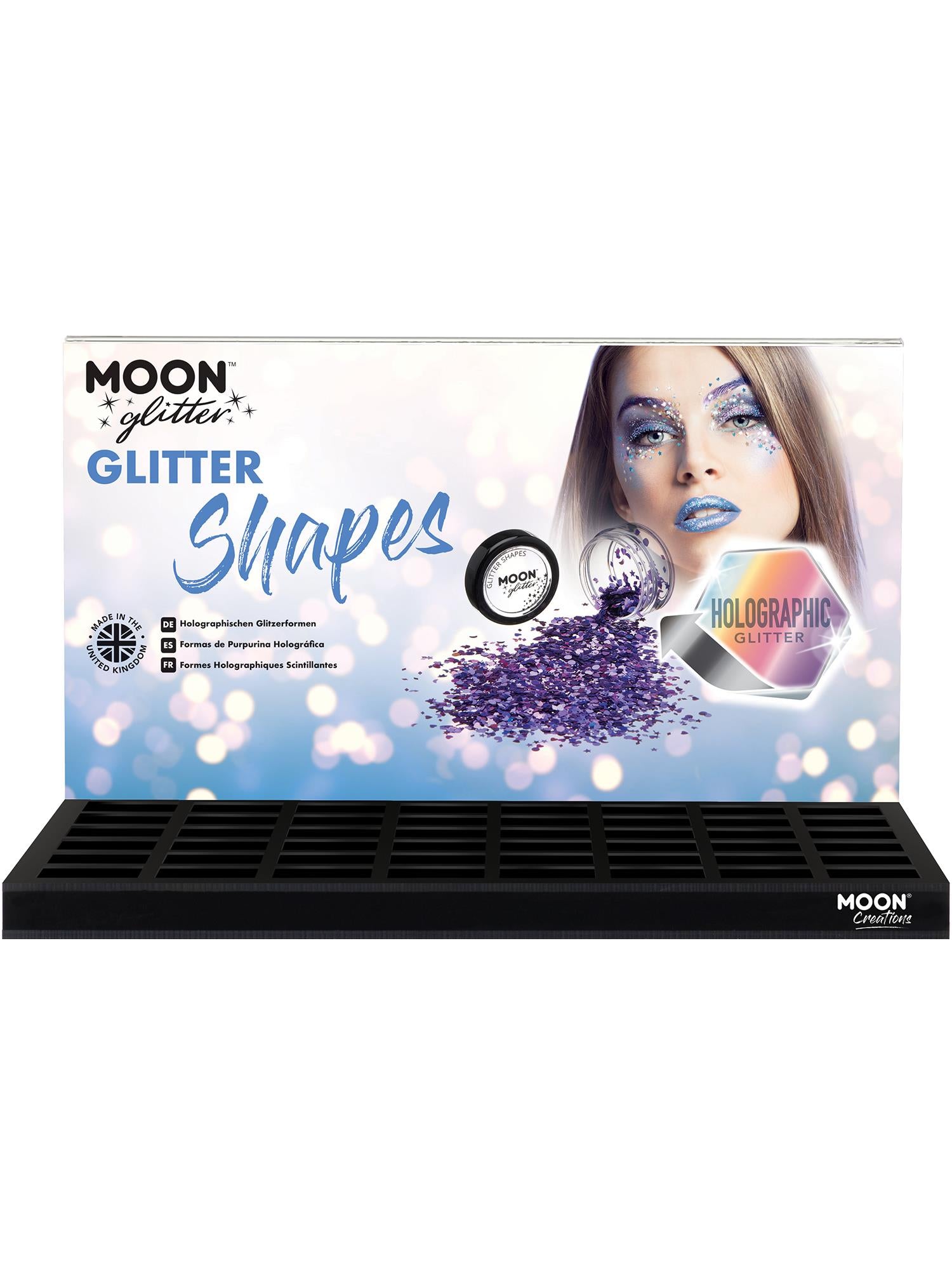Moon Glitter Holographic Glitter Shapes,