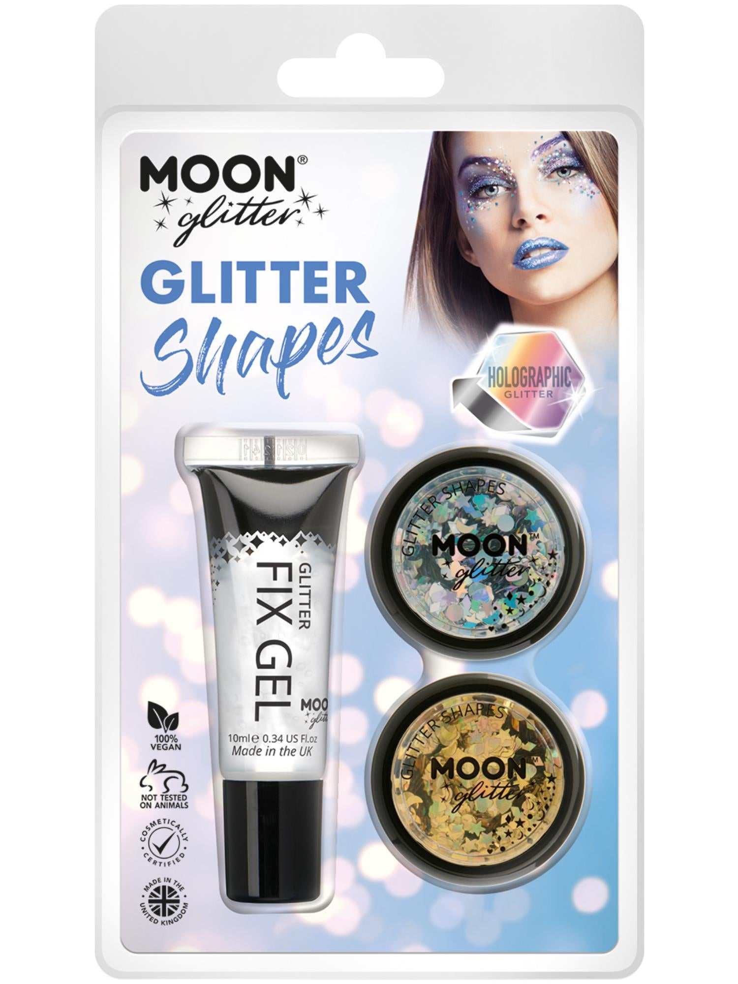 Moon Glitter Holographic Glitter Shapes,